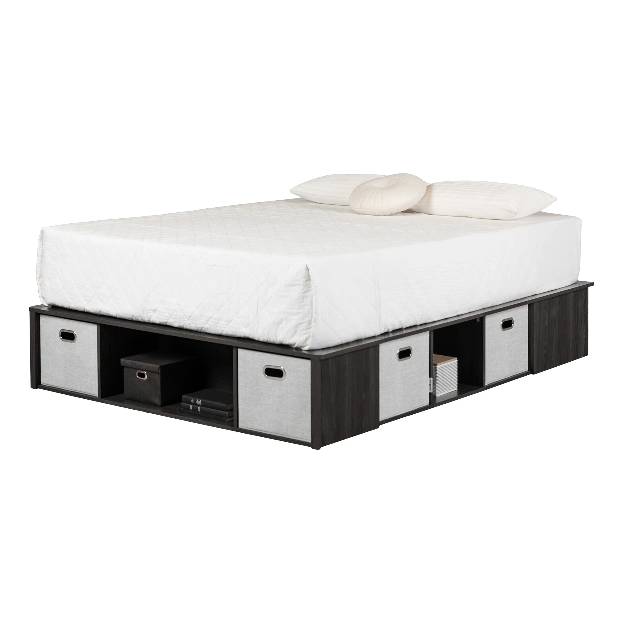 Storage Platform Bed with Baskets - Flexible