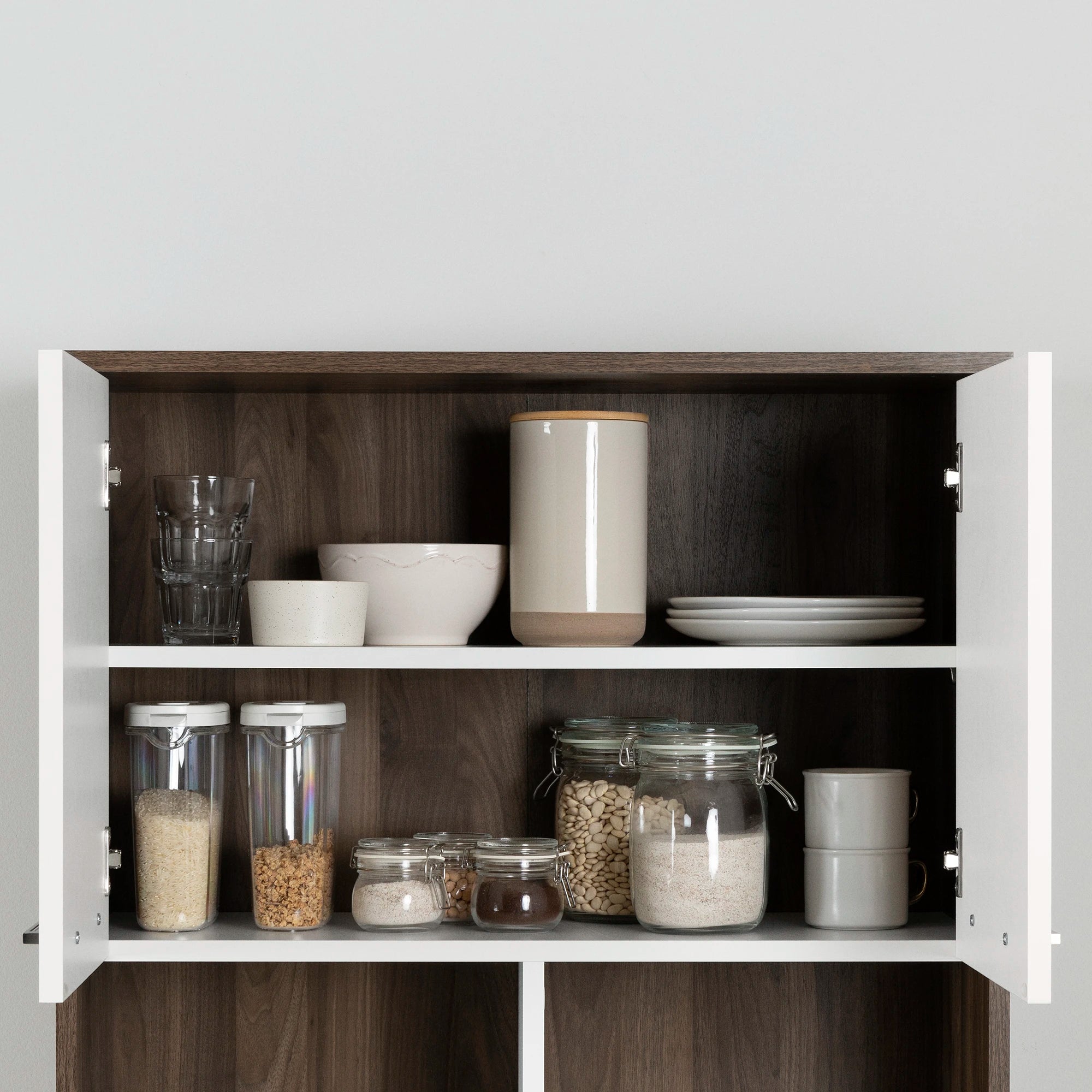 Pantry Cabinet with Microwave Hutch - Myro