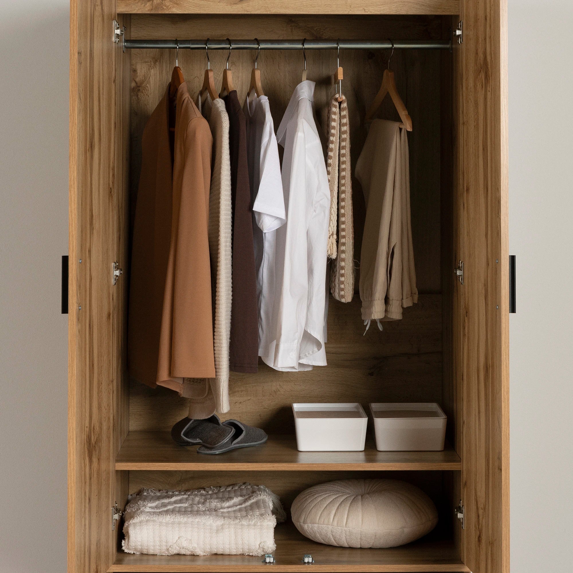 Wardrobe Armoire with Doors and Drawers - Musano