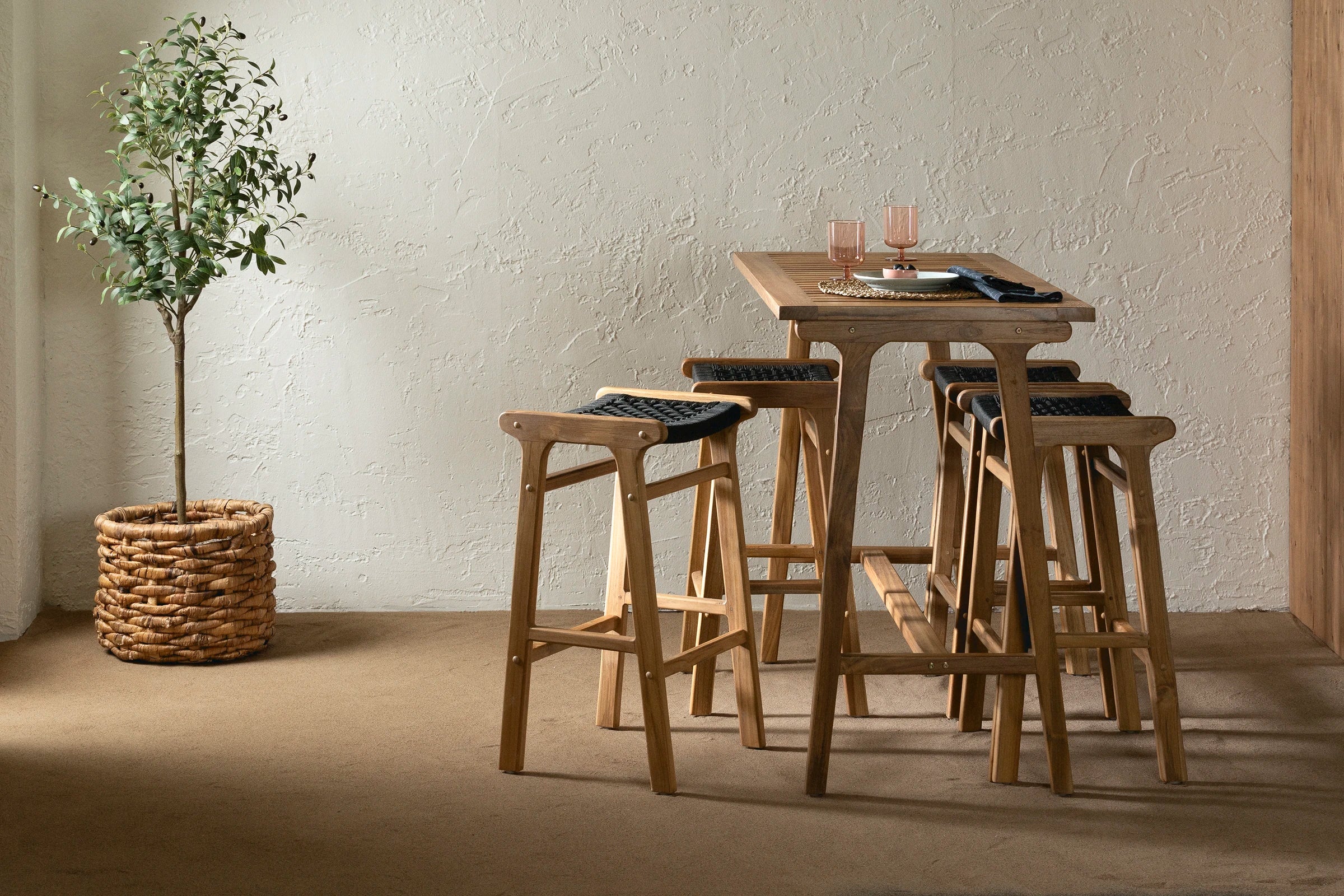 Teak Bar Table - Agave