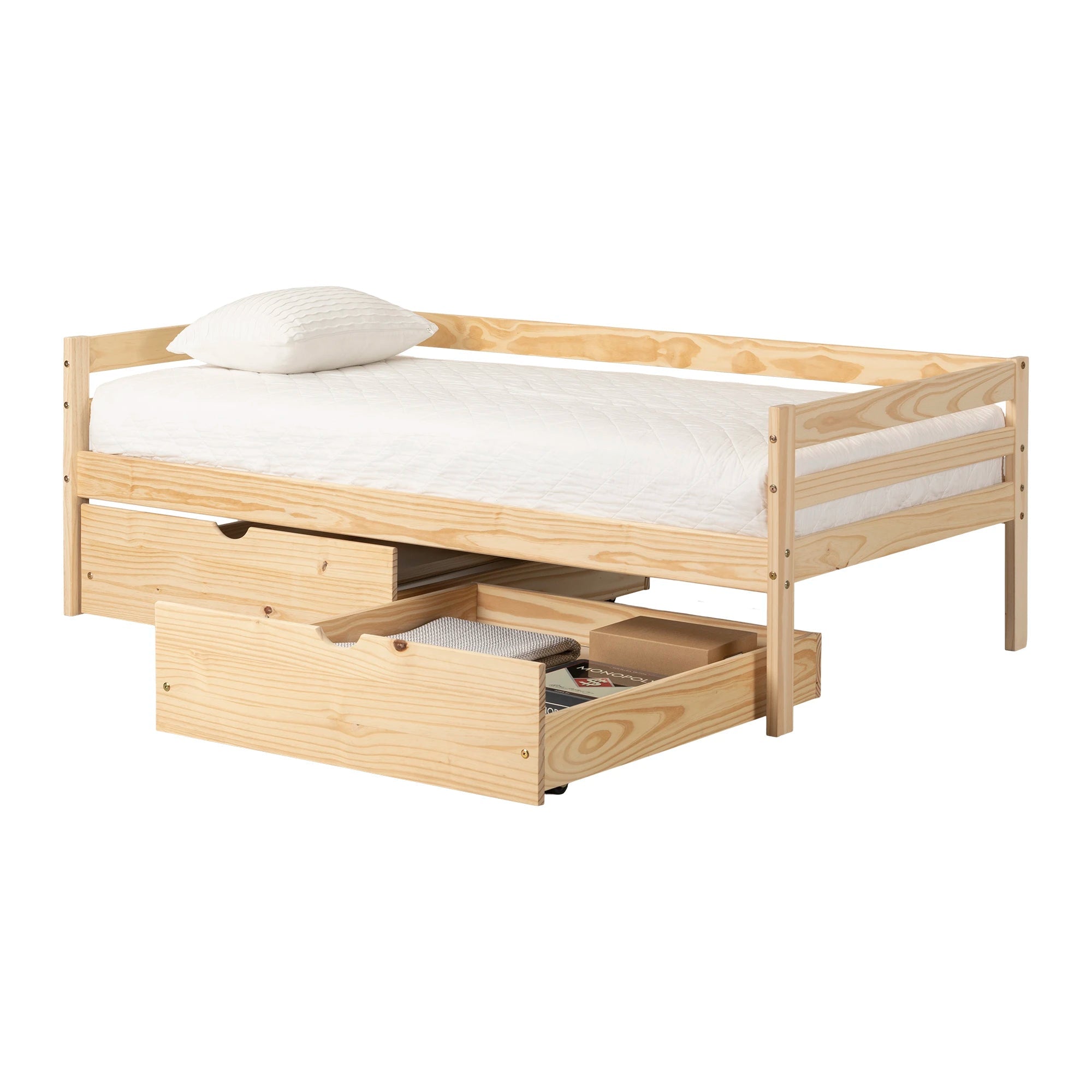 Solid Wood Daybed with Storage Drawers - Sweedi