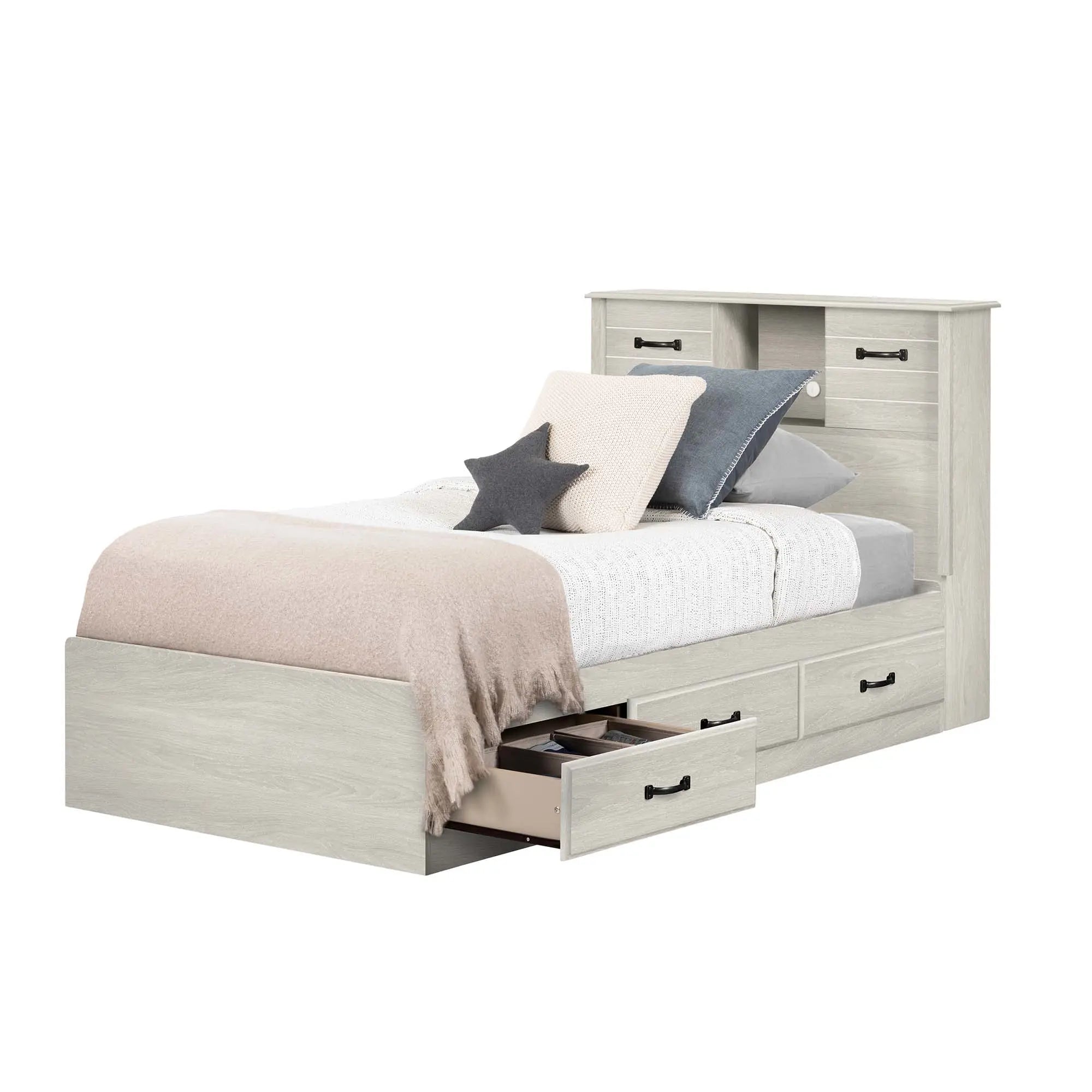 Storage Bed and Bookcase Headboard Set - Ulysses