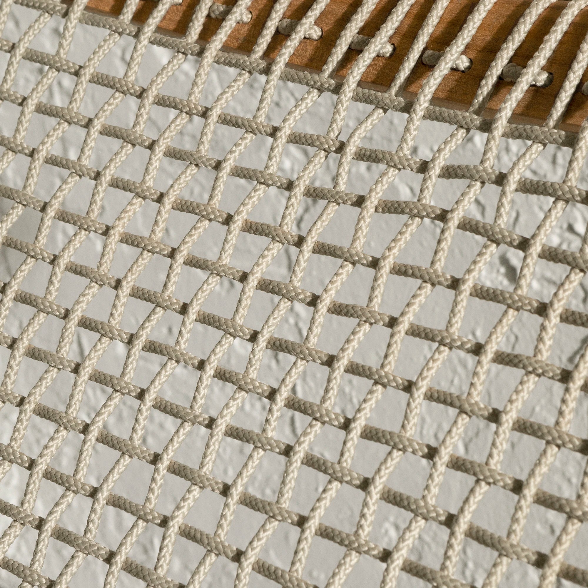 Wood and Woven Rope Lounge Chair - Agave