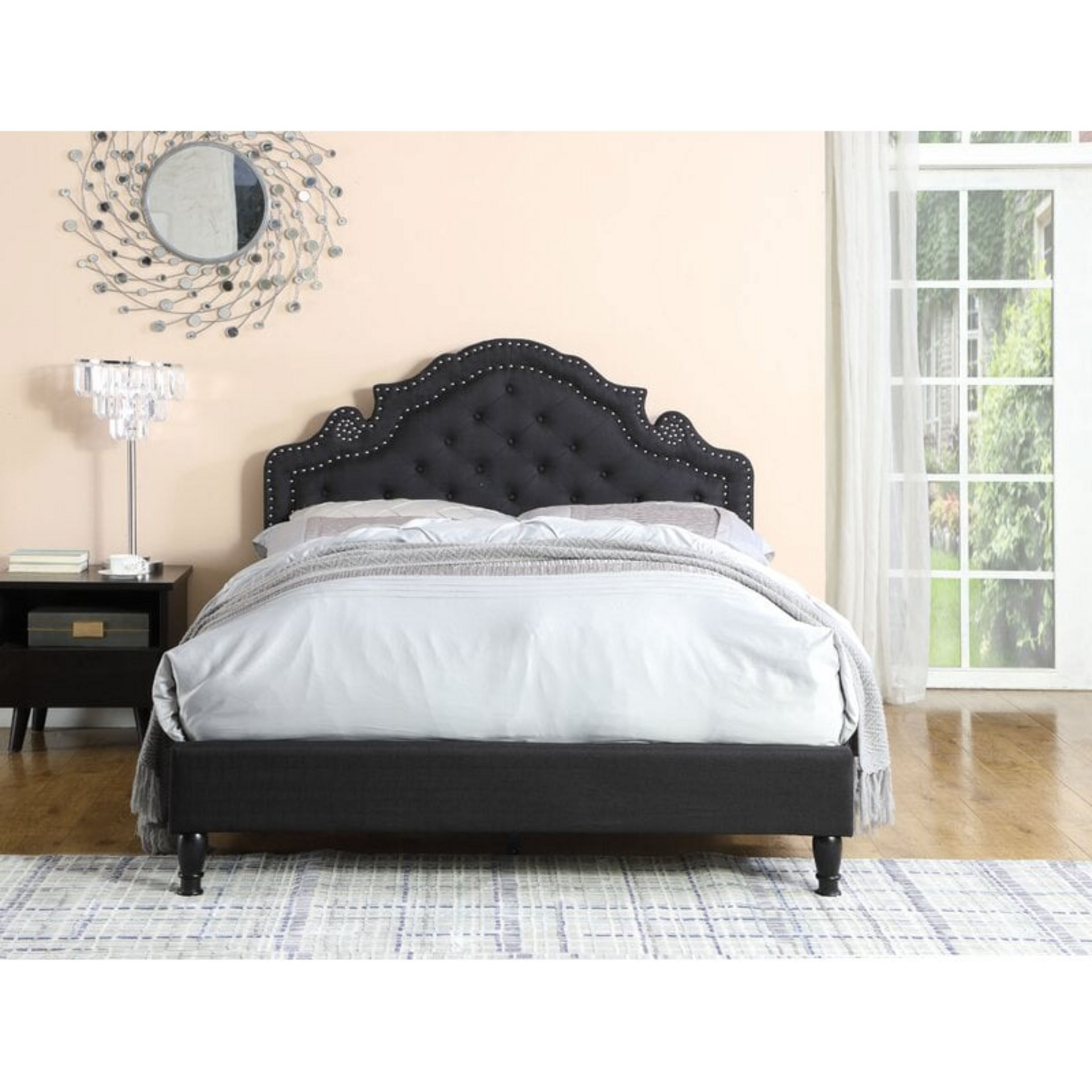 LAURY - Fabric Bed Frame Upholstered  with Storage