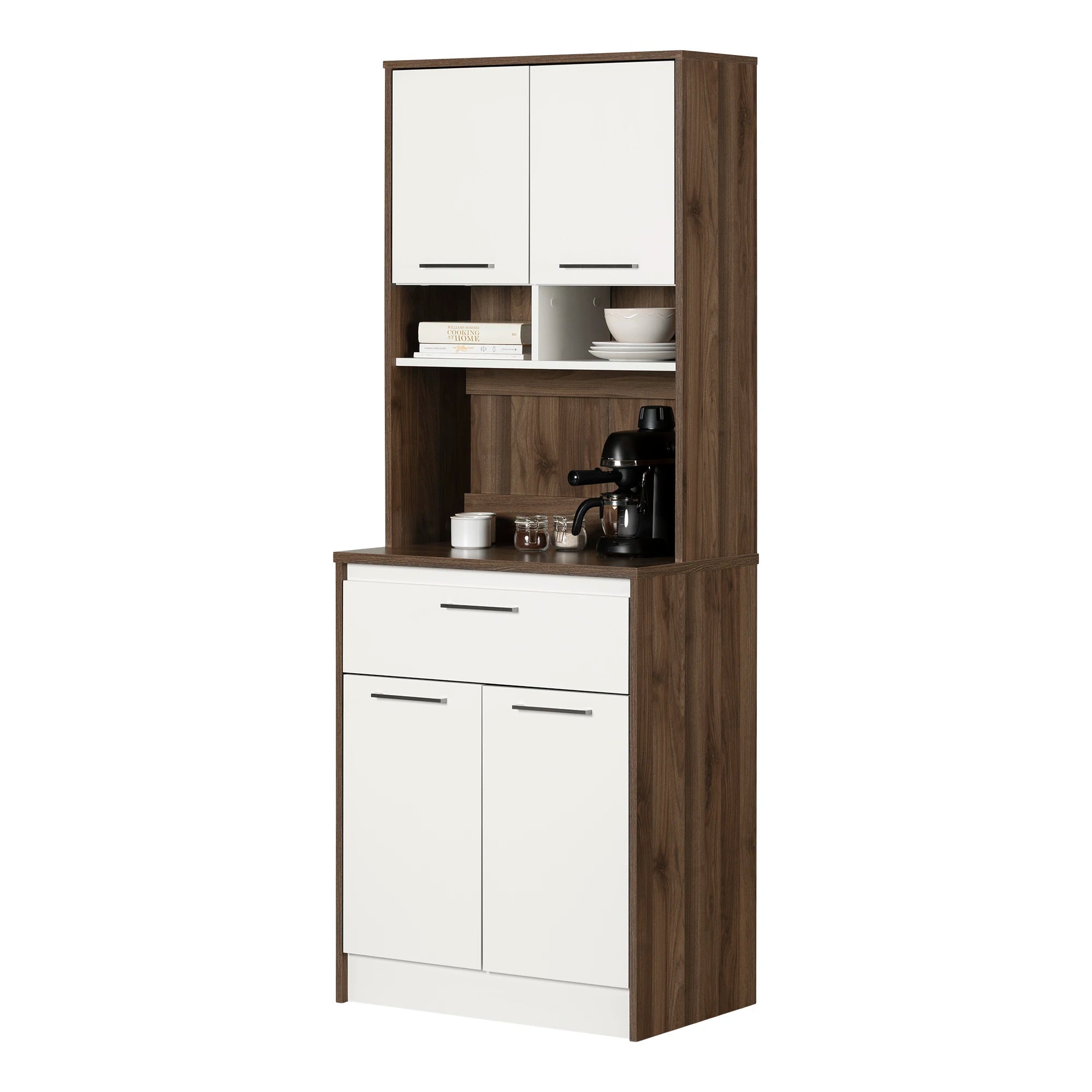 Pantry Cabinet with Microwave Hutch - Myro