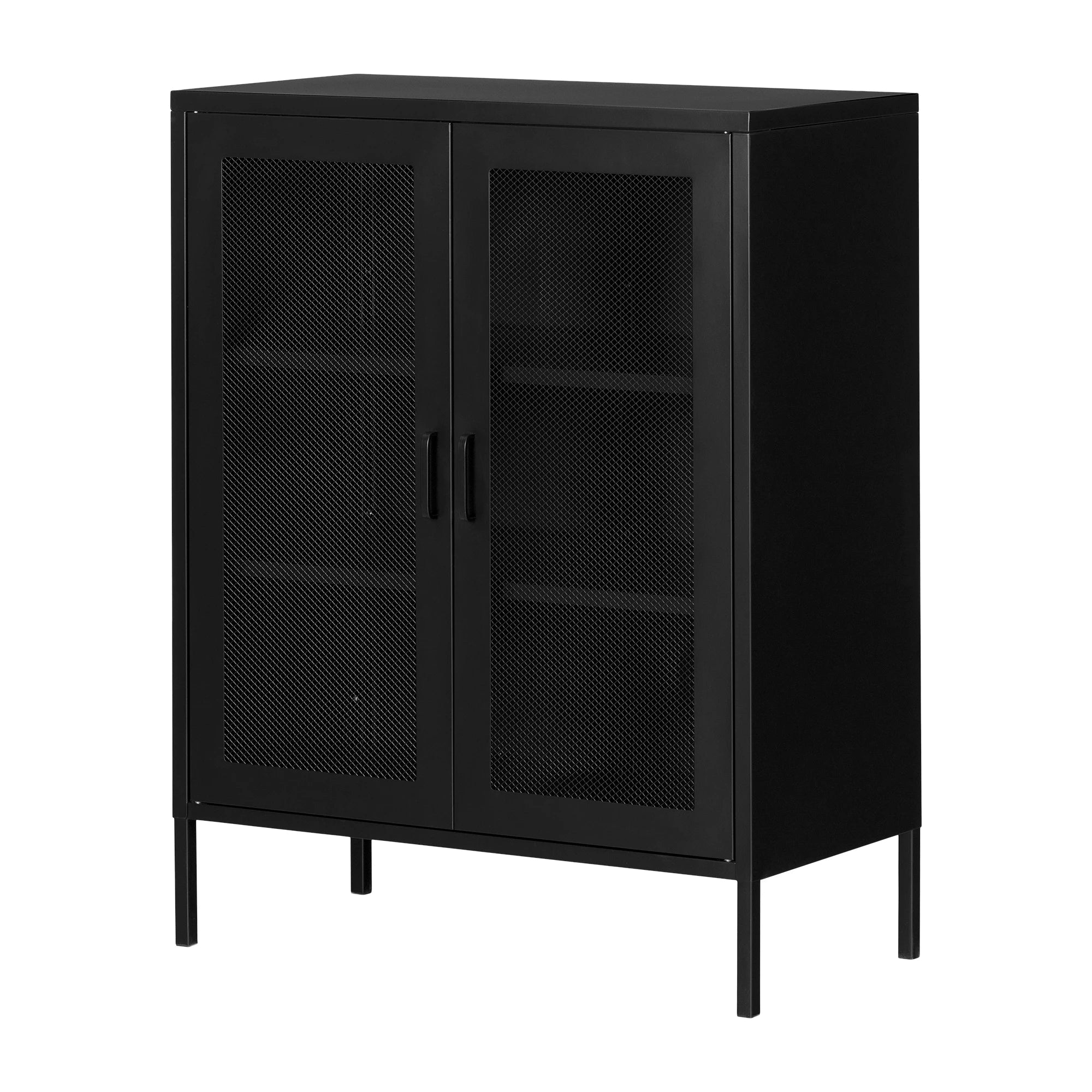 Metal Mesh 2-Door Accent Cabinet - Crea