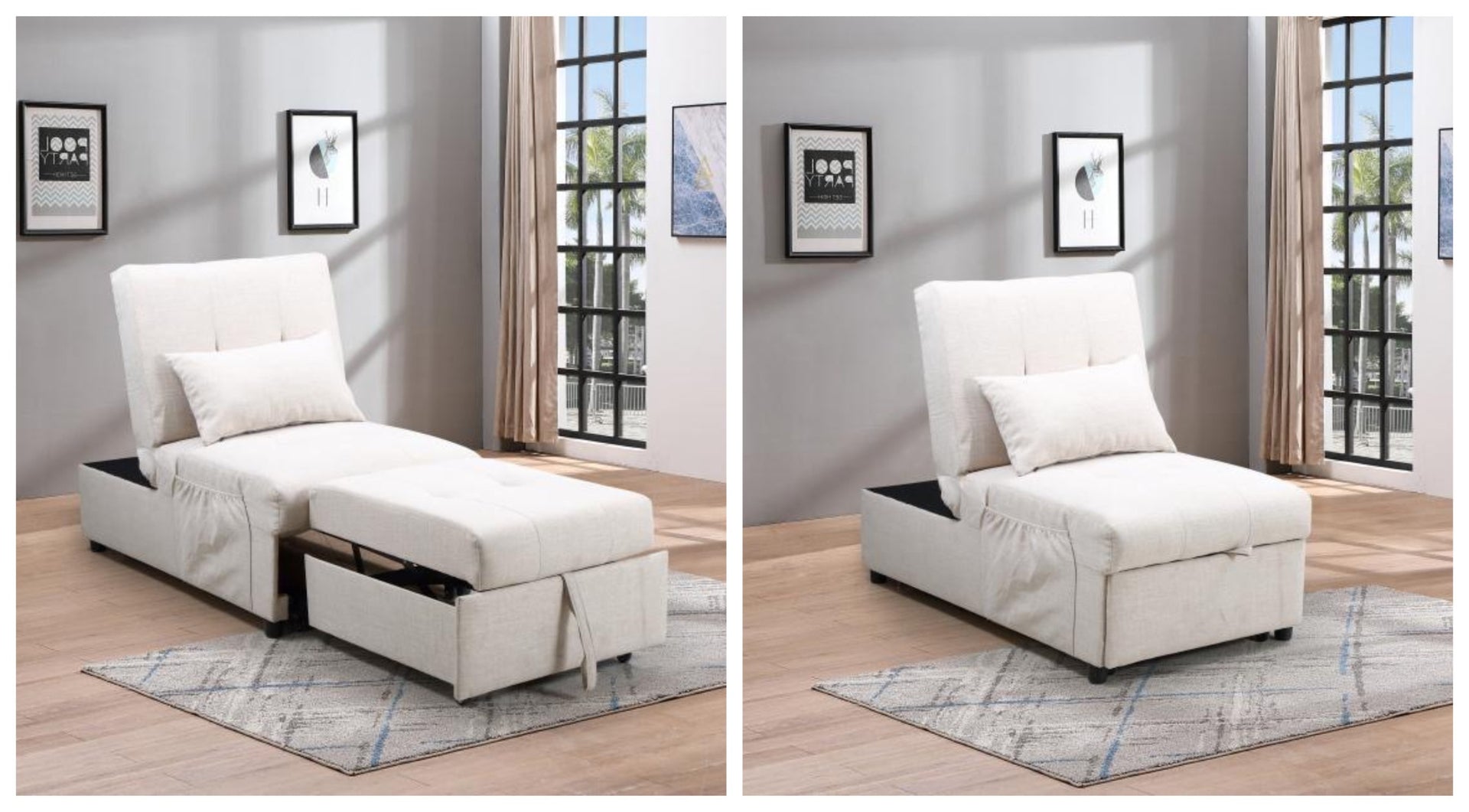 LK-075 - Modern Fabric Sofa Bed