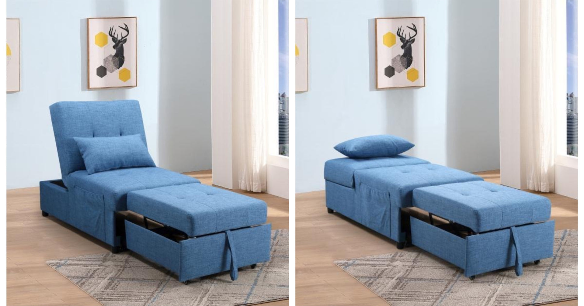 LK-075 - Modern Fabric Sofa Bed