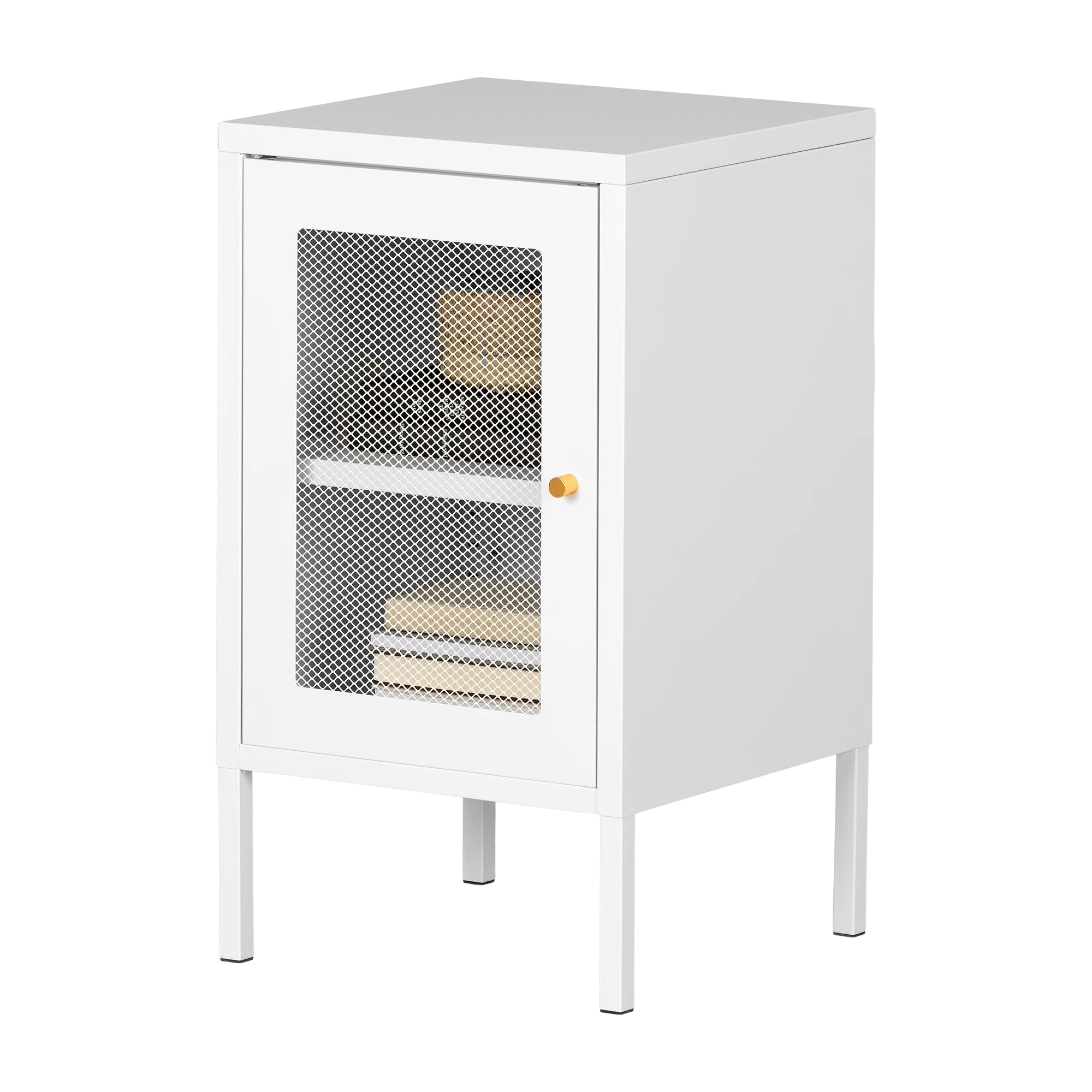 Metal Mesh 1-Door Nightstand - Kodali