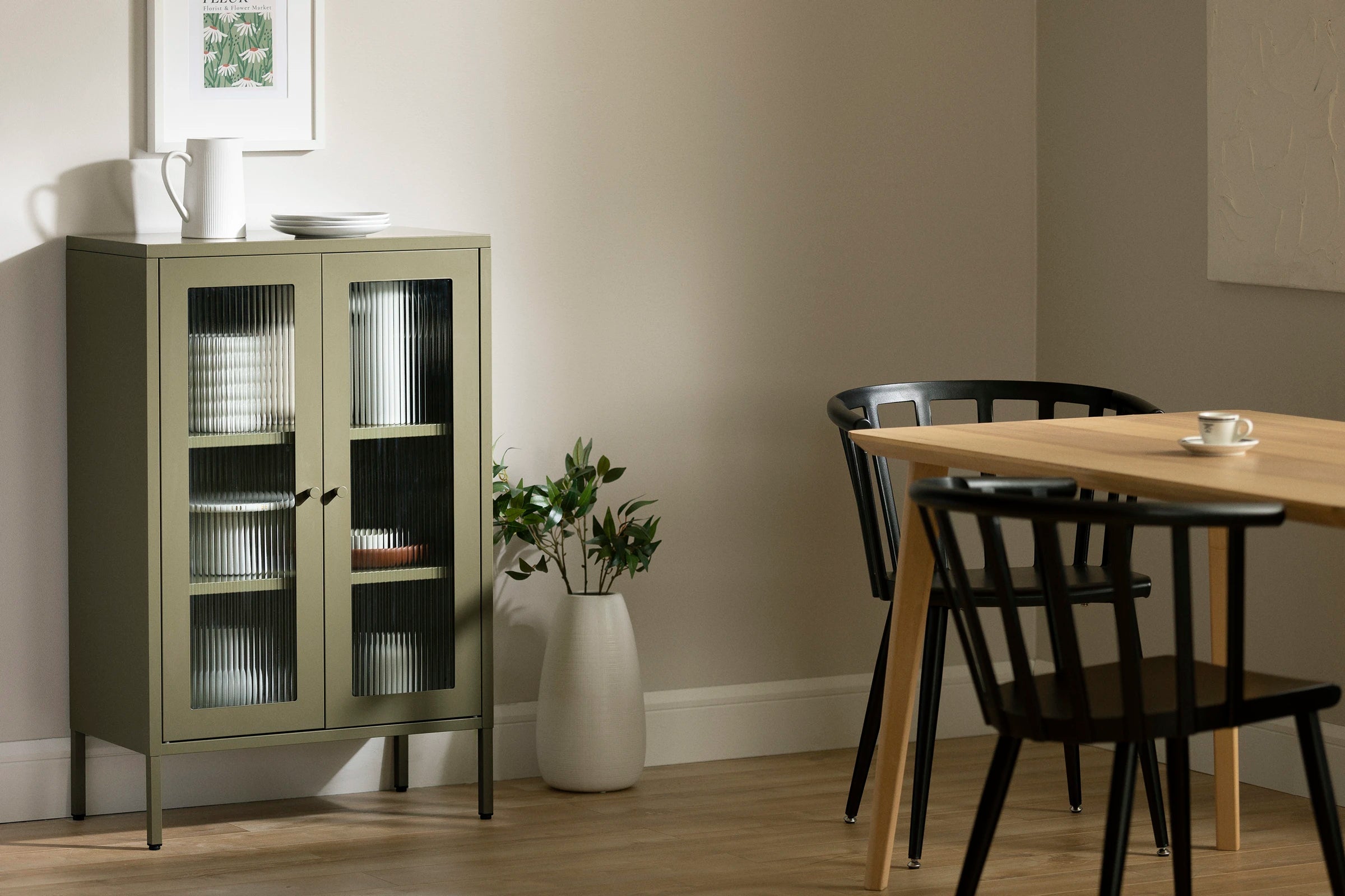 Storage Cabinet with Glass Doors - Eddison