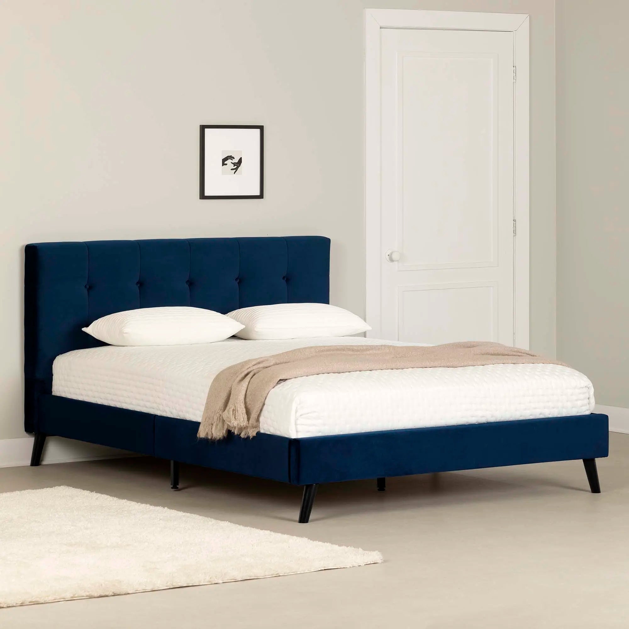 Upholstered Complete Platform Bed - Maliza