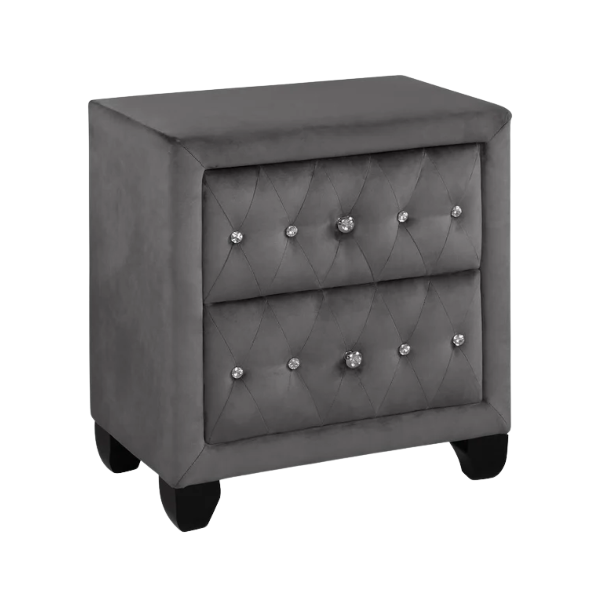 Magnova - Grey Velvet Upholstered King Bedroom Set