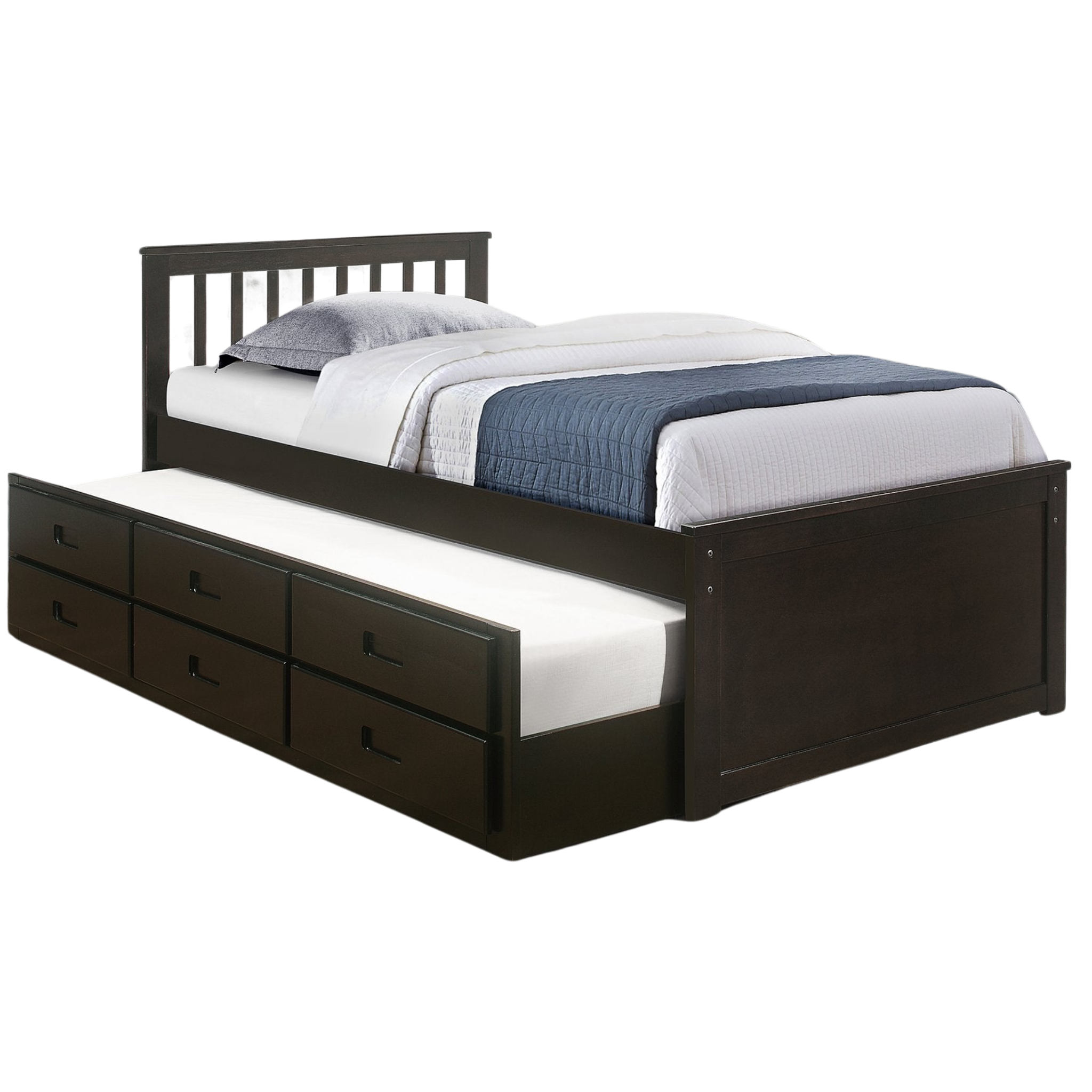 Trundle Bed - Espresso Bed with Trundle Single 300E
