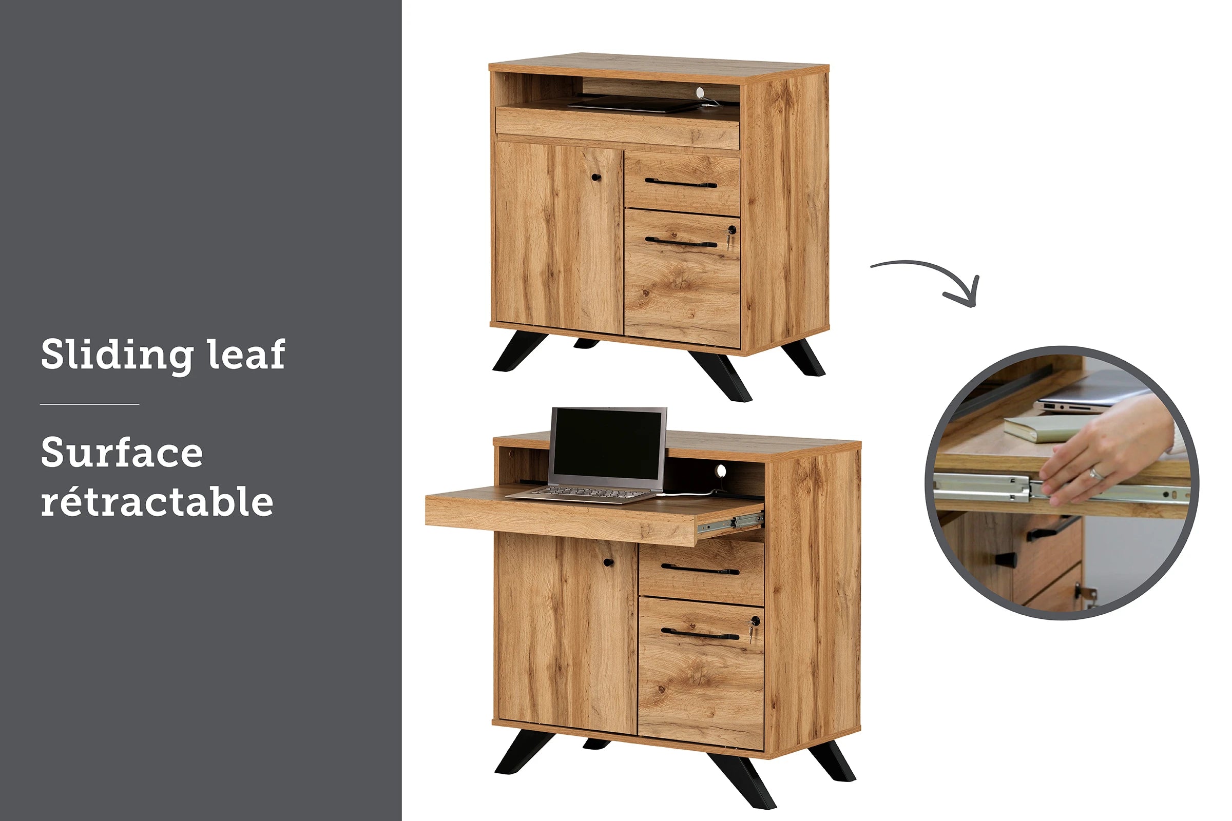 Multi-Function Secretary Desk - Flam