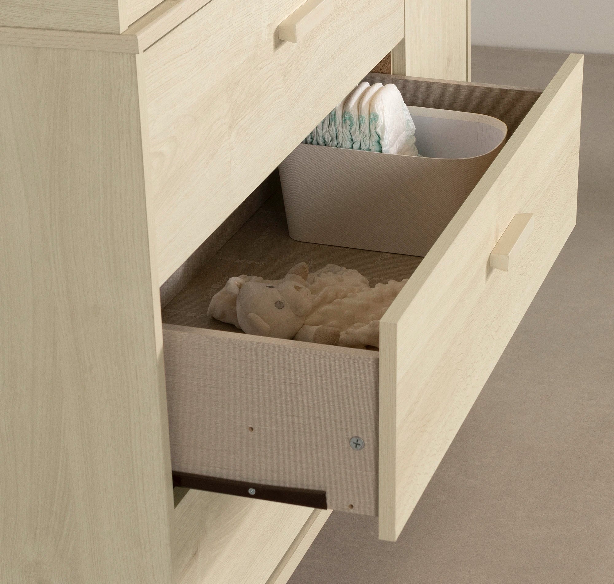 3-Drawer Changing Table with Removable Changing Tray - Milos