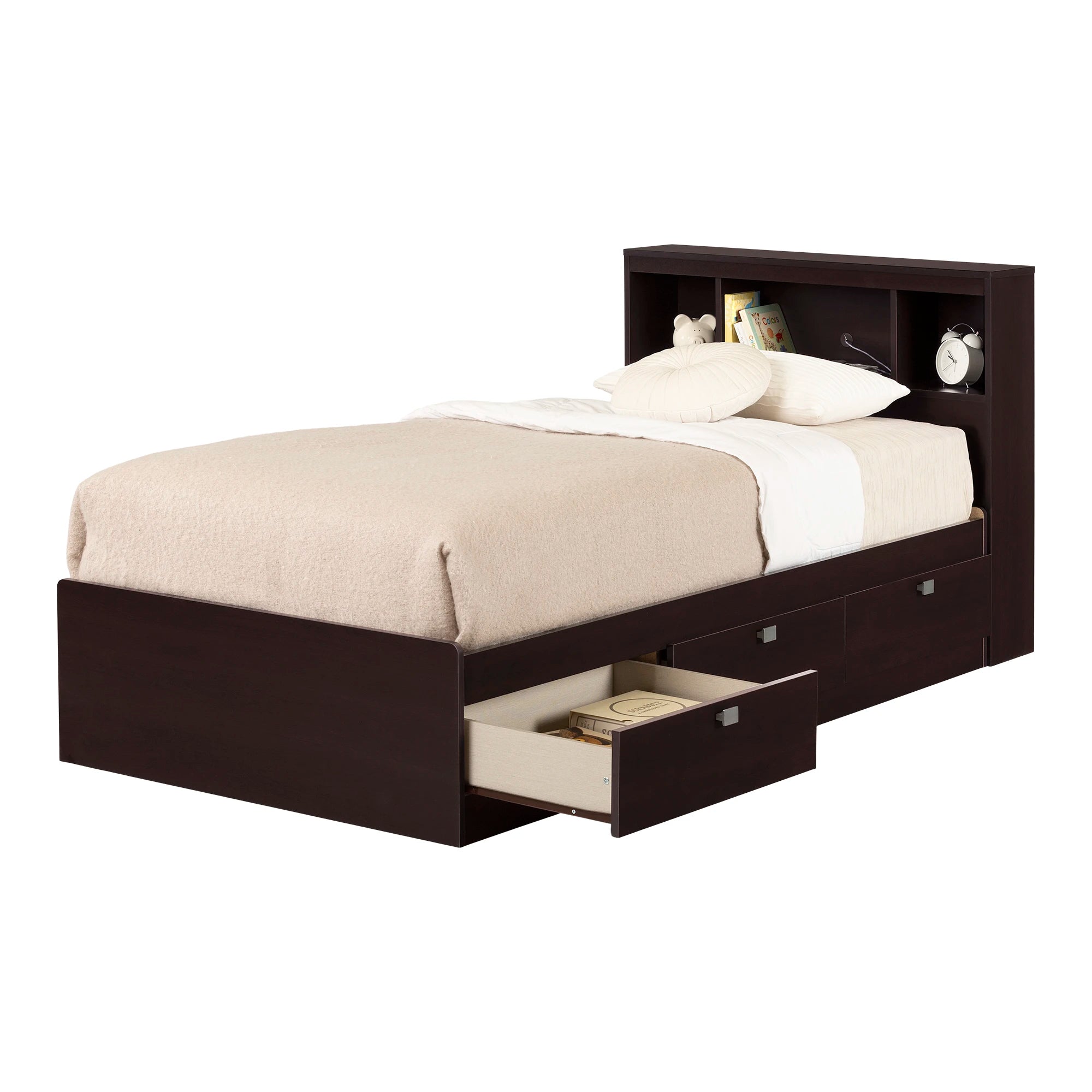 Storage Bed and Bookcase Headboard Set - Spark