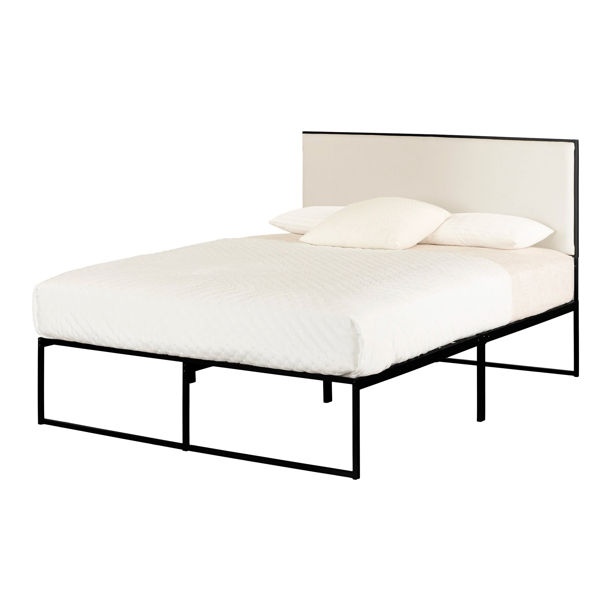 Upholstered Metal Bed - Mezzy