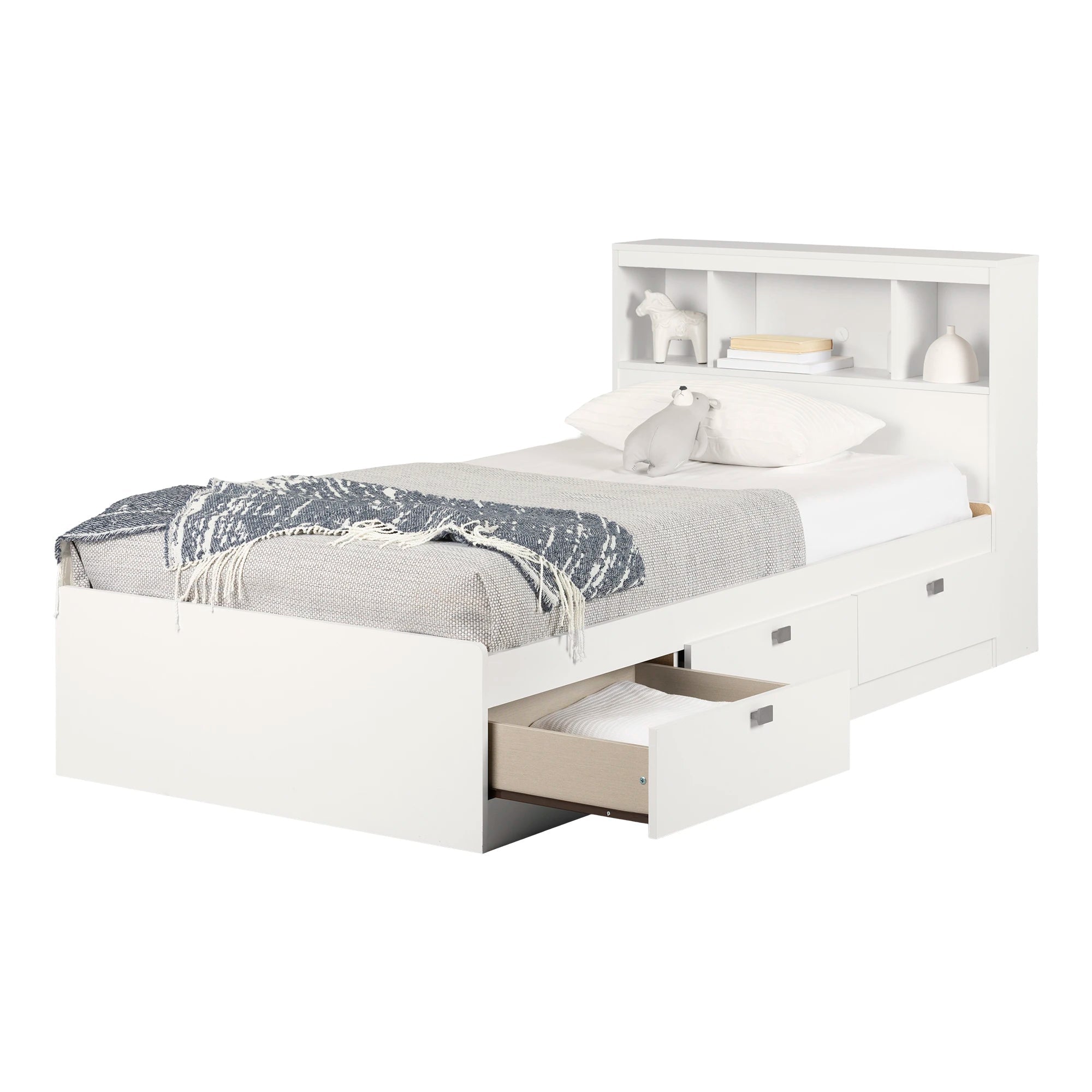 Storage Bed and Bookcase Headboard Set - Spark