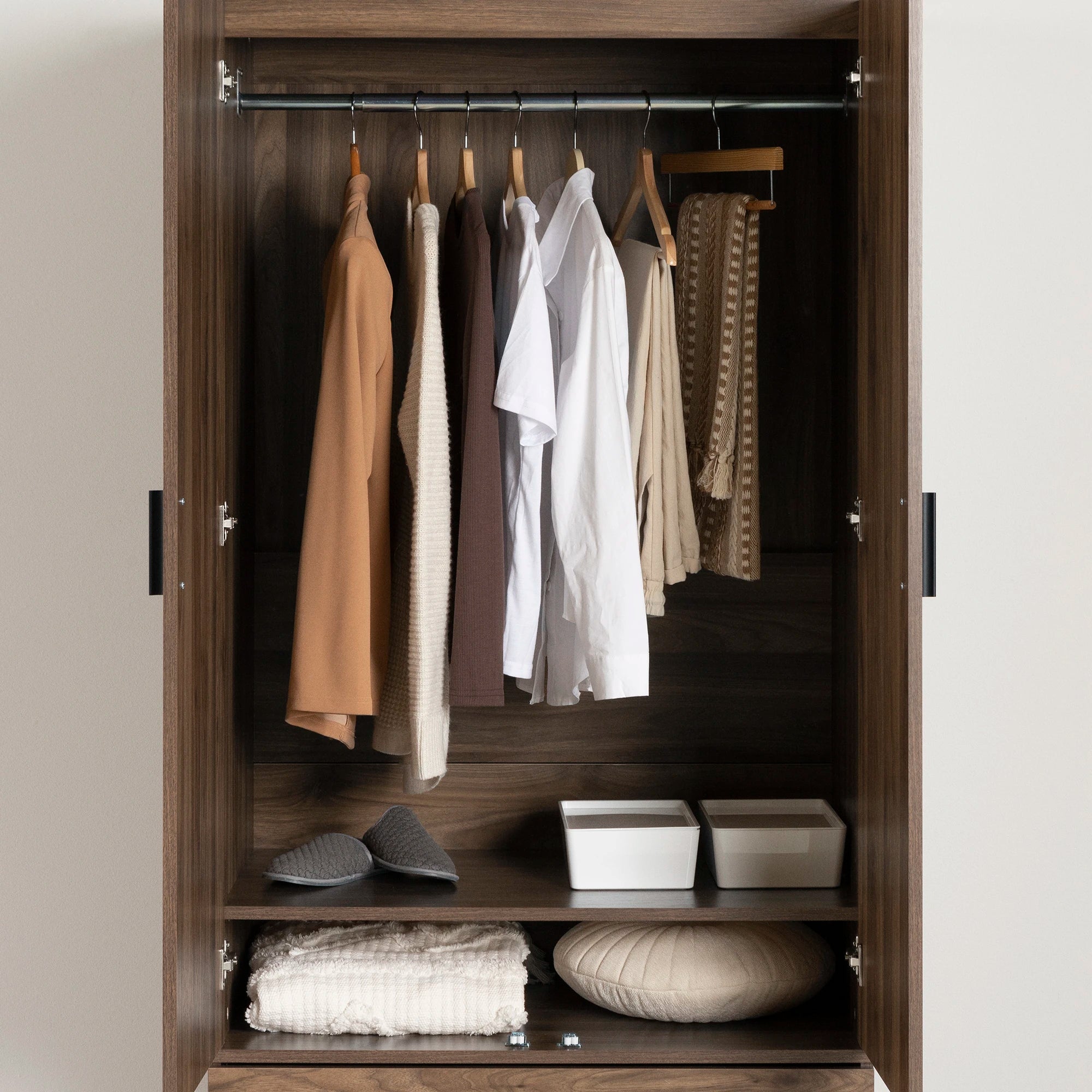 Wardrobe Armoire with Doors and Drawers - Musano