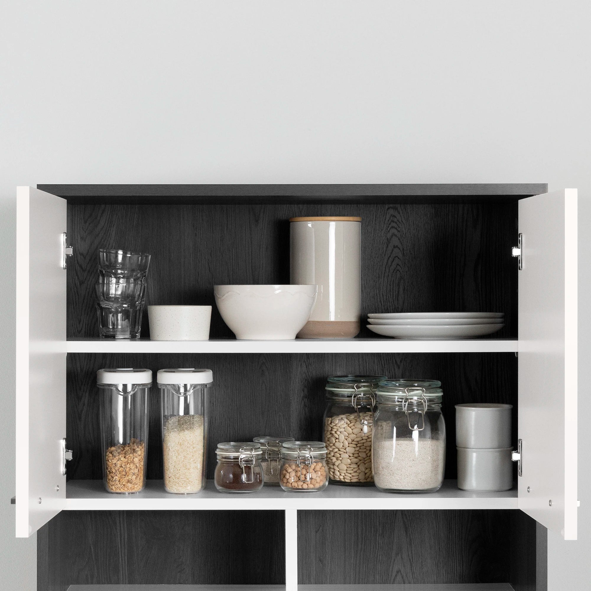 Pantry Cabinet with Microwave Hutch - Myro