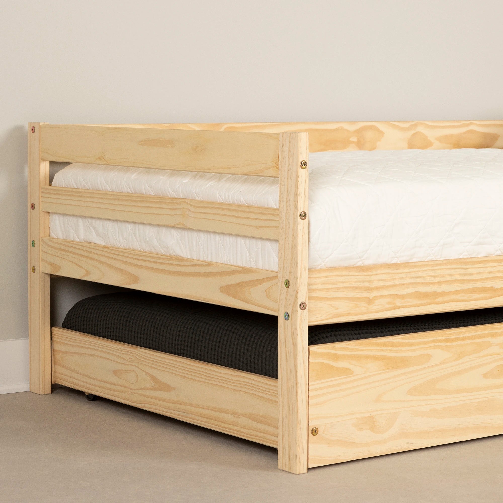 Solid Wood Daybed with Trundle Bed - Sweedi