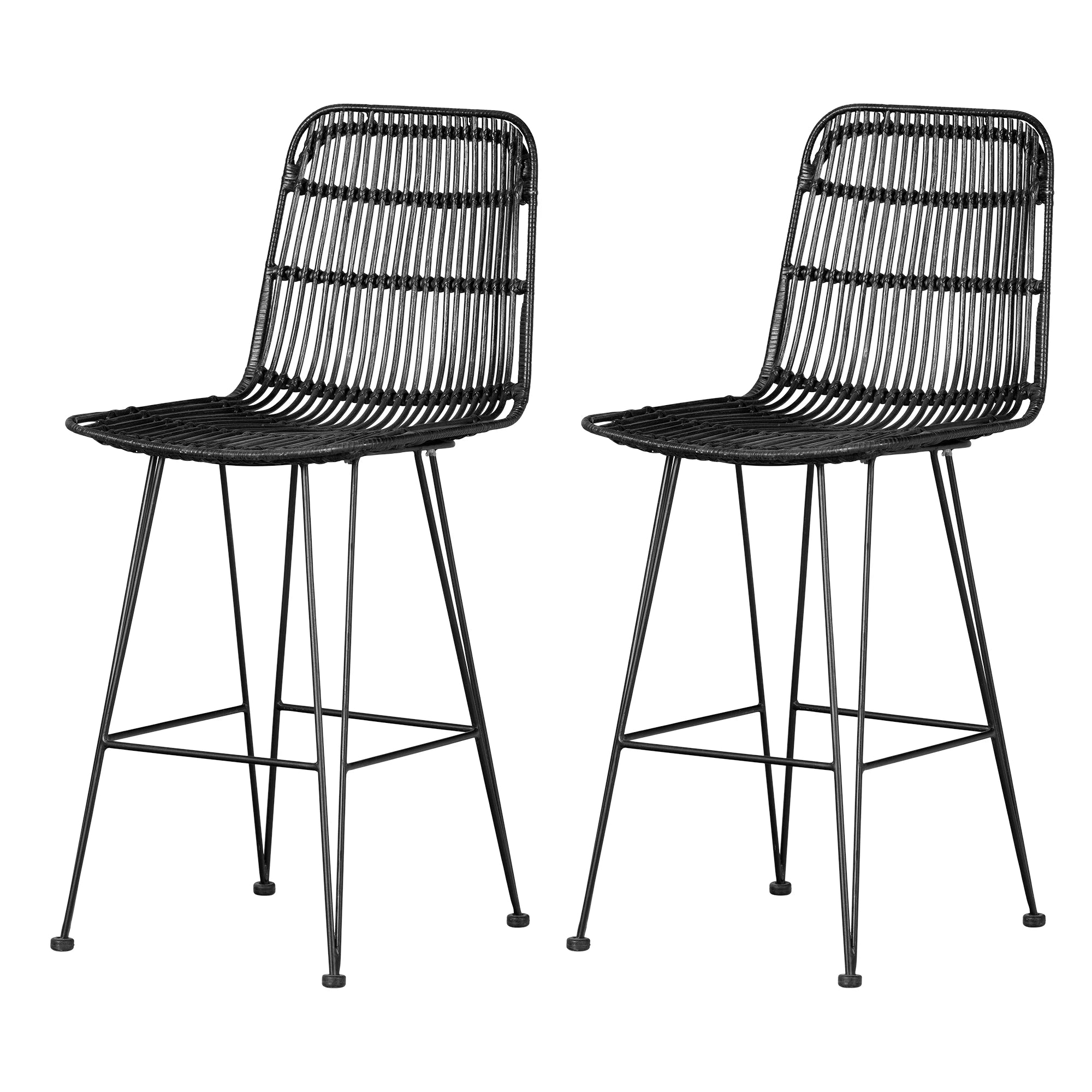 Rattan Counter Stool, Set of 2 - Balka