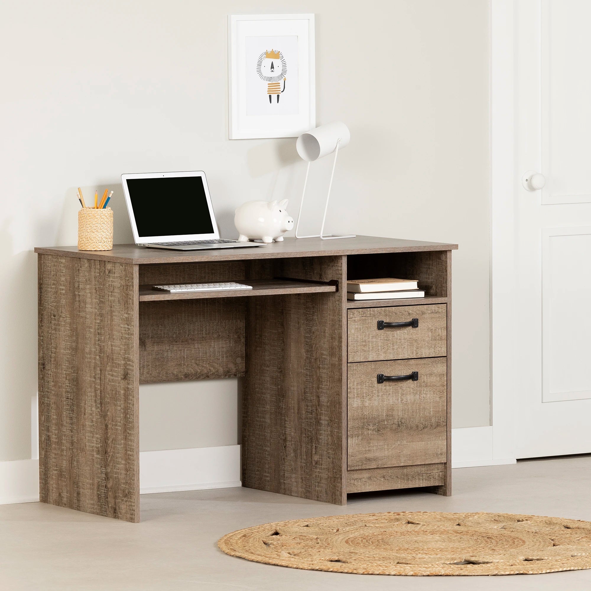 Bureau d'ordinateur pour enfants avec plateau pour clavier - Tassio