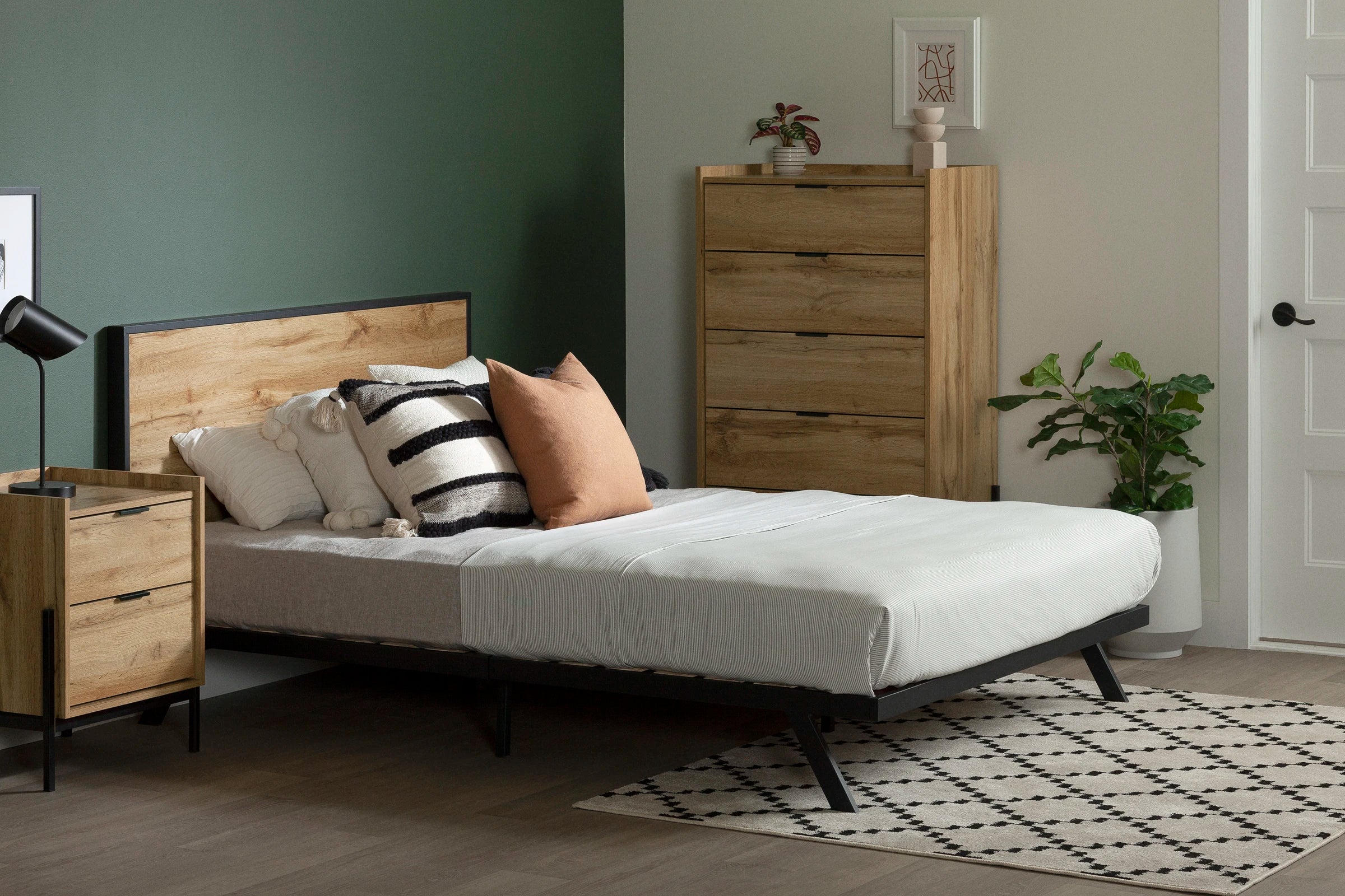 Metal-Framed Bed Set - Milton