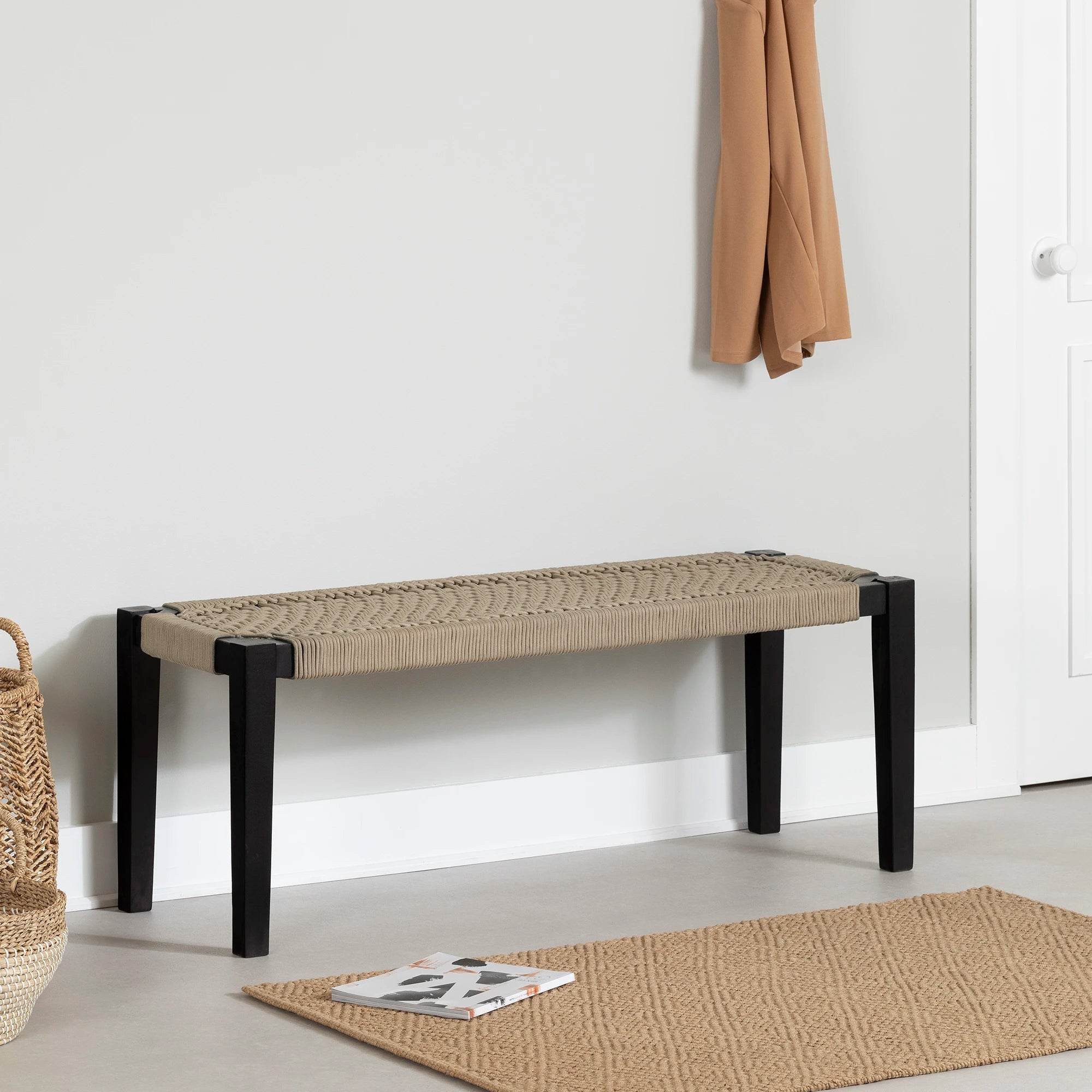 Wood and Rope Bench - Balka