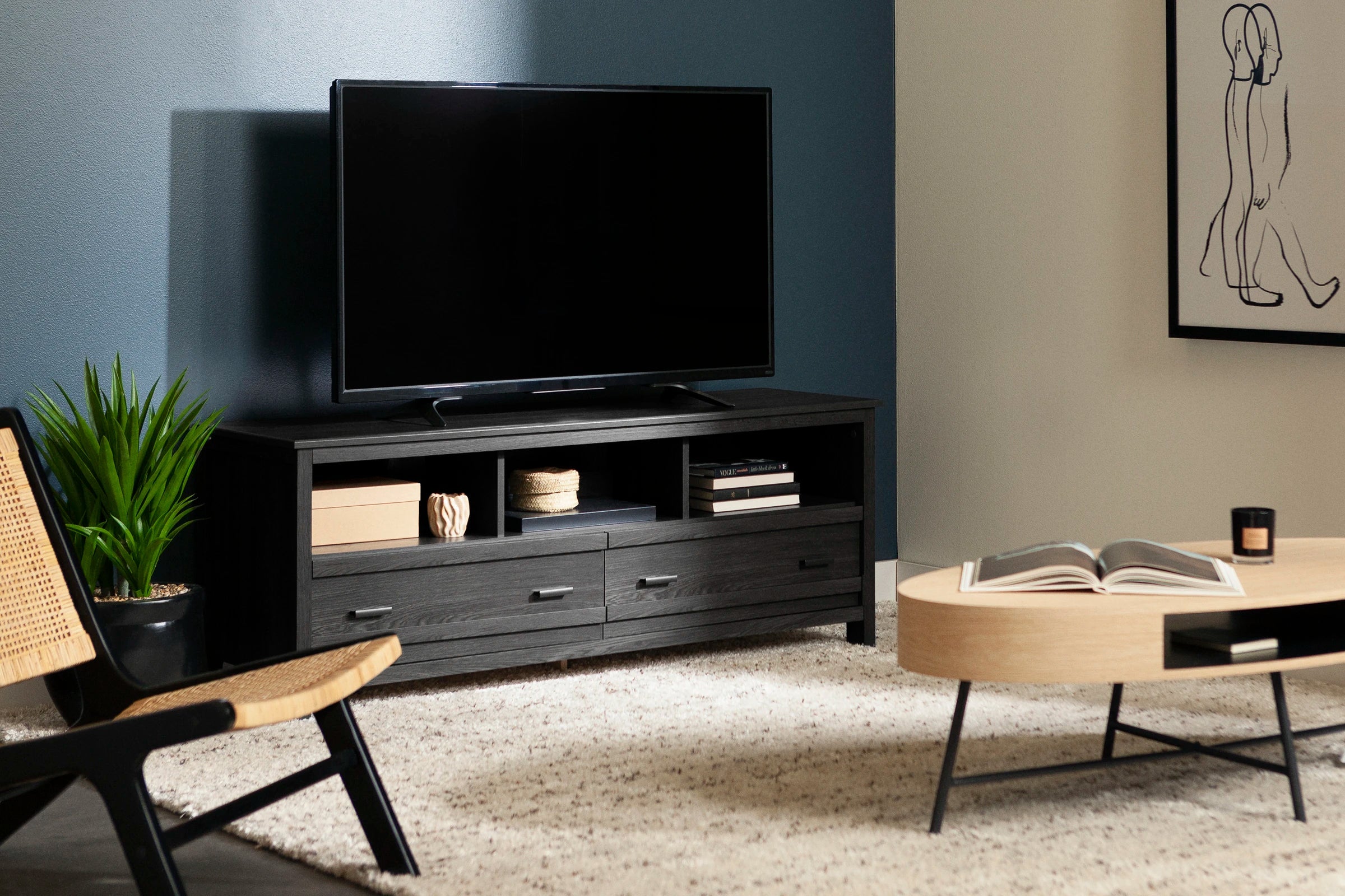 TV Stand with Storage - Exhibit