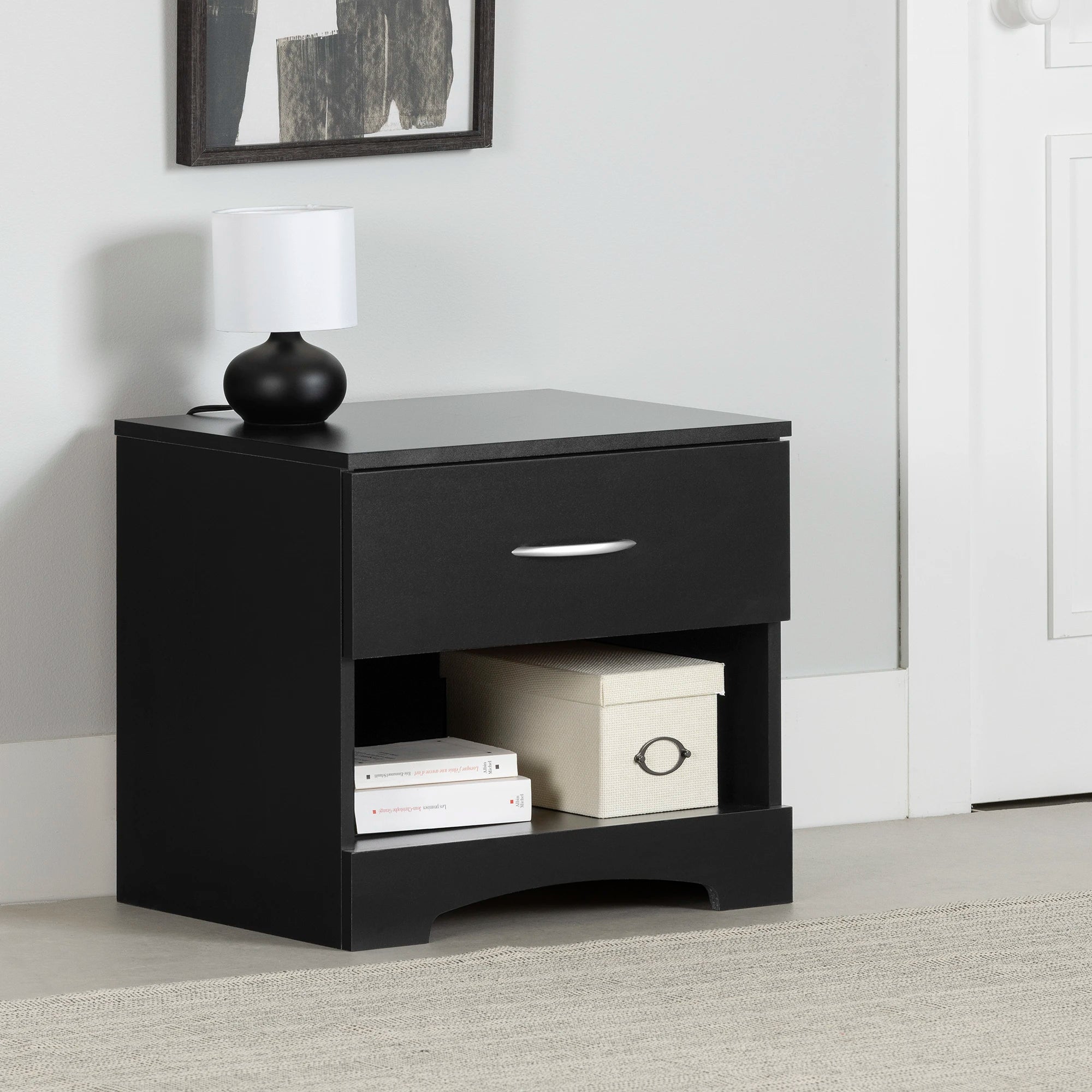 1-Drawer Nightstand - End Table with Storage - Step One