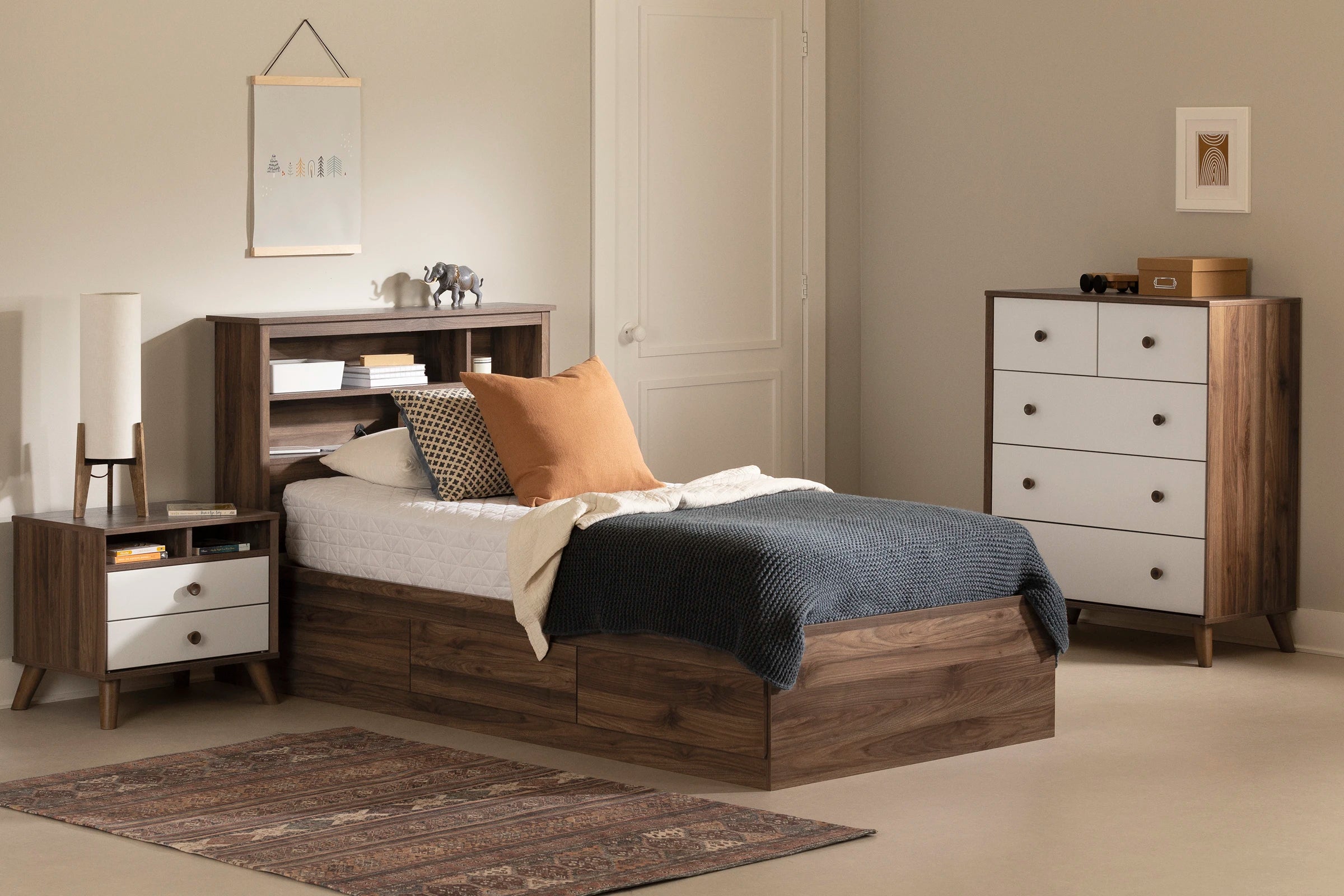 Mates Bed and Bookcase Headboard Set - Yodi