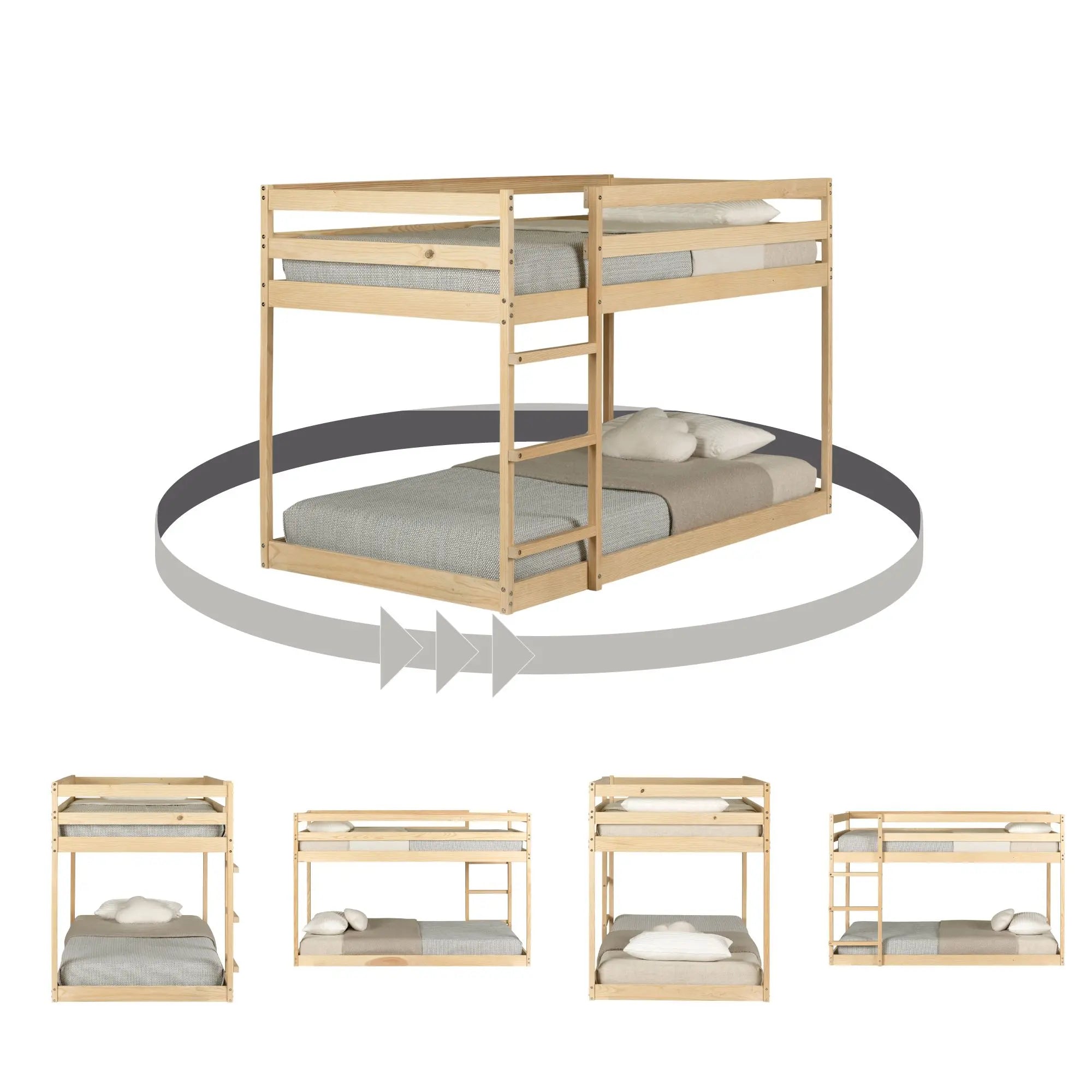 Wood Bunk Bed - Sweedi