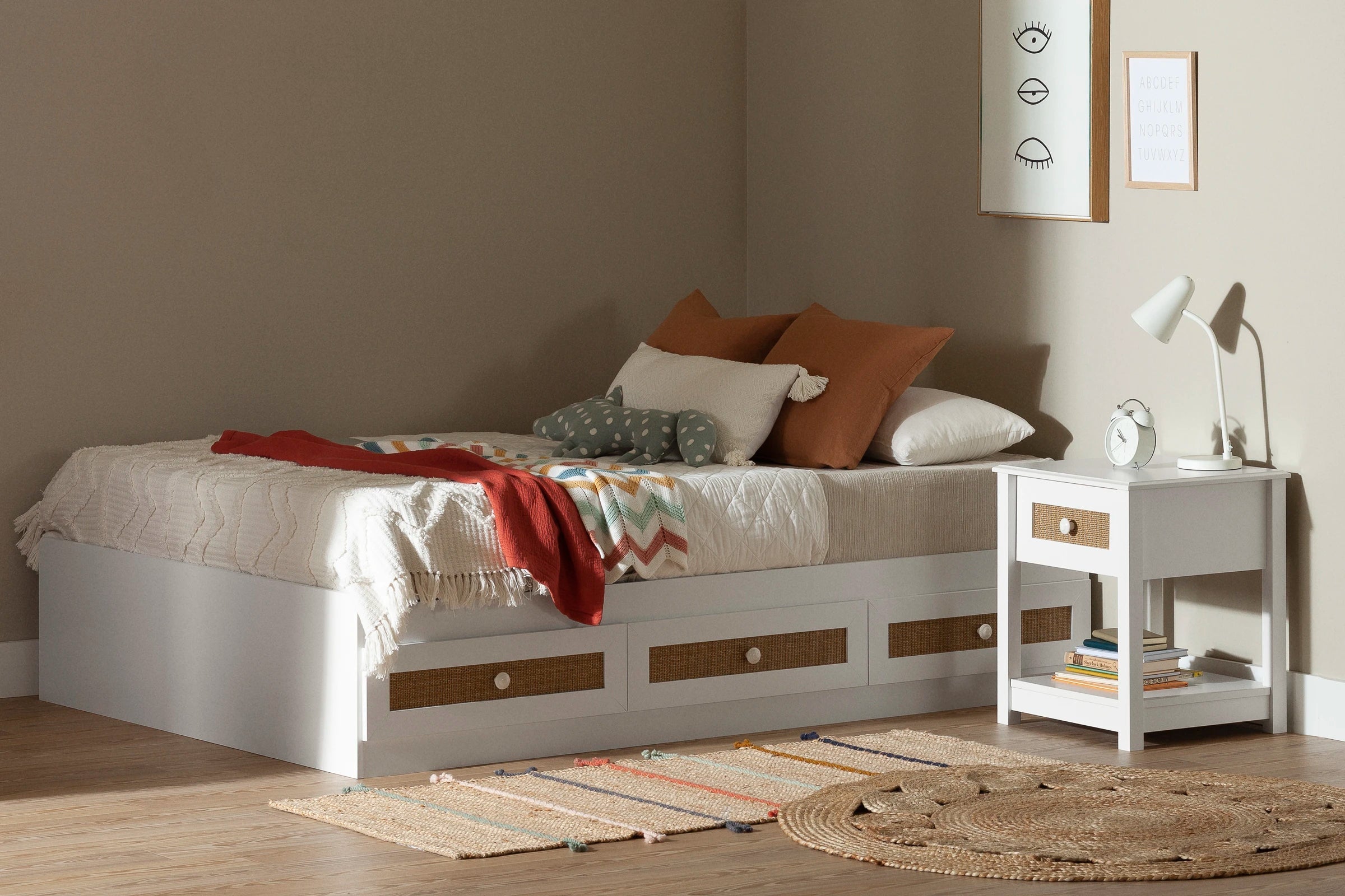 Mates Bed with 3 Drawers - Bloom