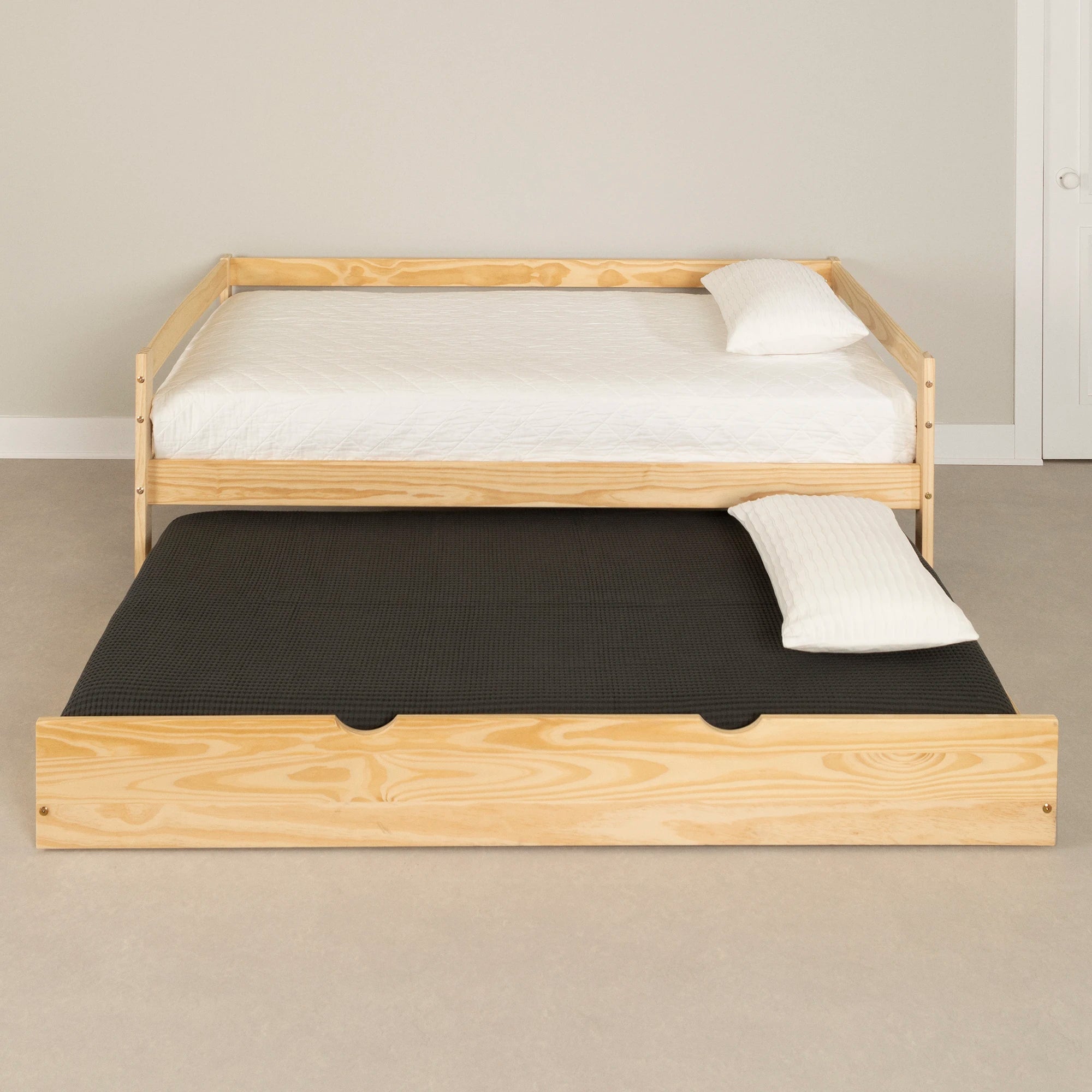 Solid Wood Daybed with Trundle Bed - Sweedi