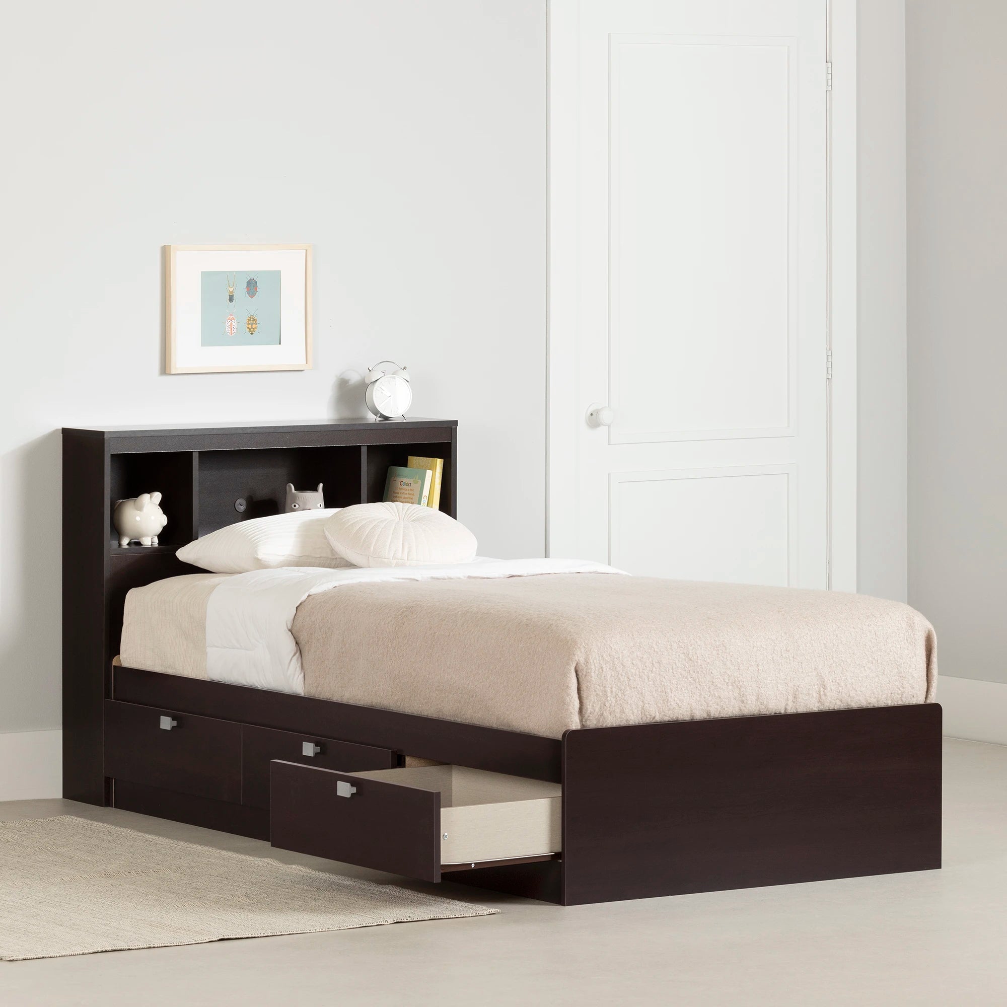 Storage Bed and Bookcase Headboard Set - Spark