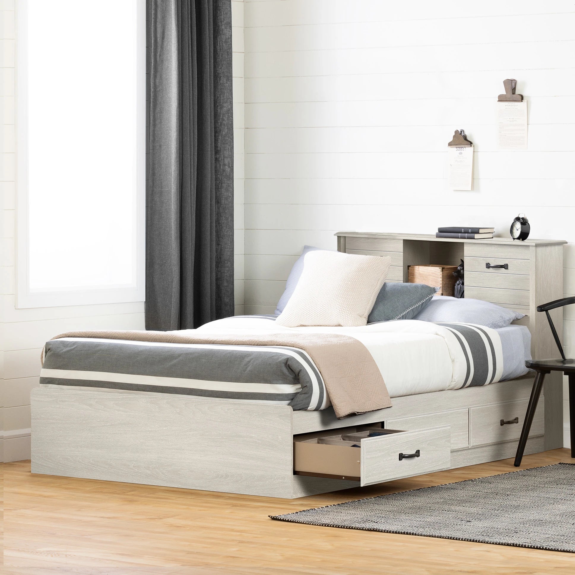 Storage Bed and Bookcase Headboard Set - Ulysses