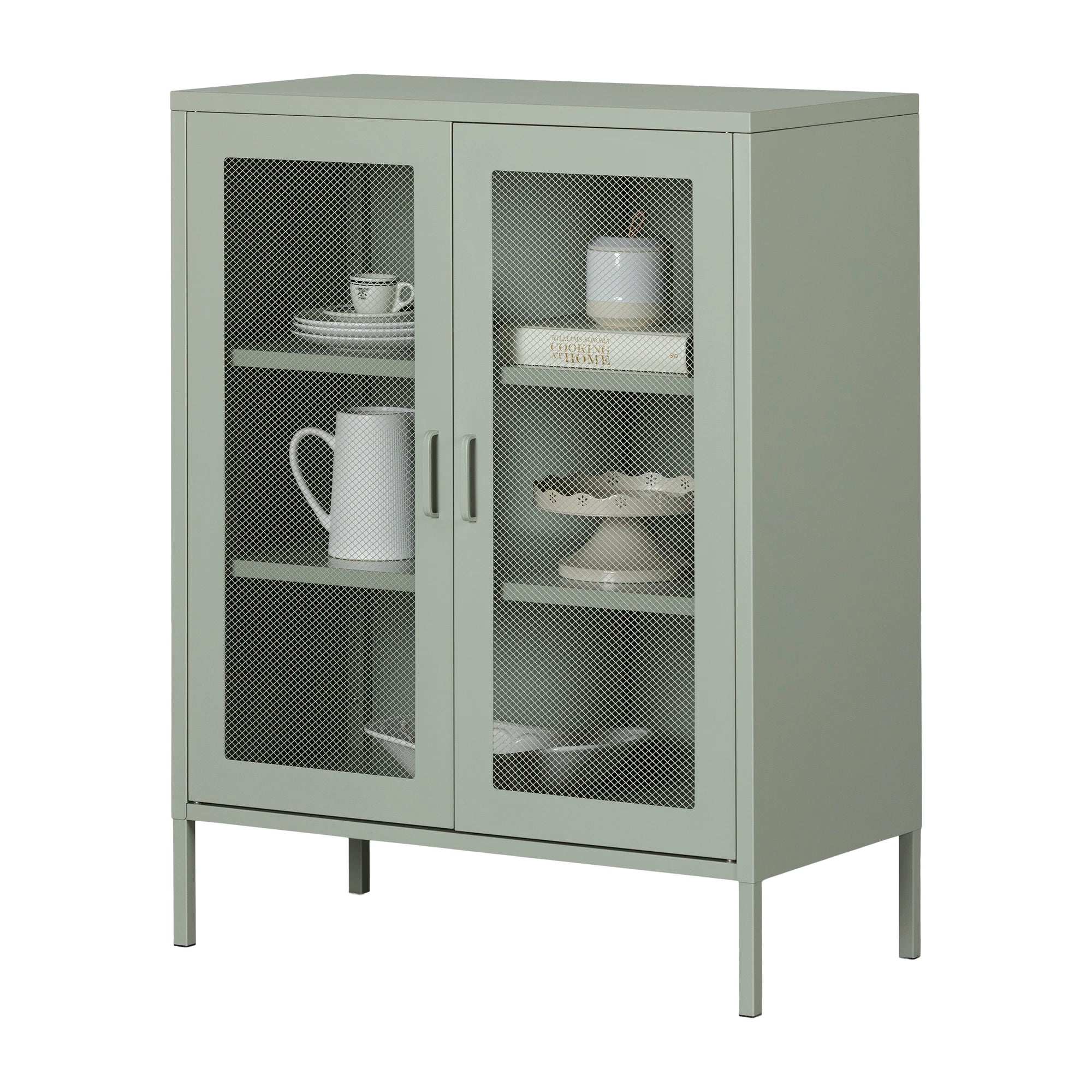 Metal Mesh 2-Door Storage Cabinet - Eddison