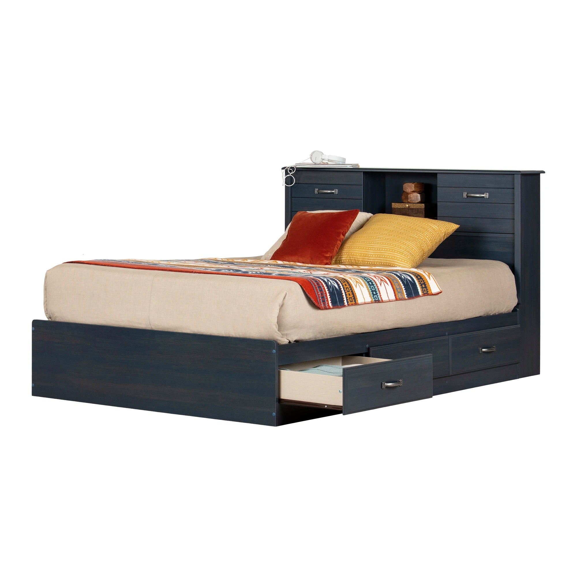 Storage Bed and Bookcase Headboard Set - Ulysses