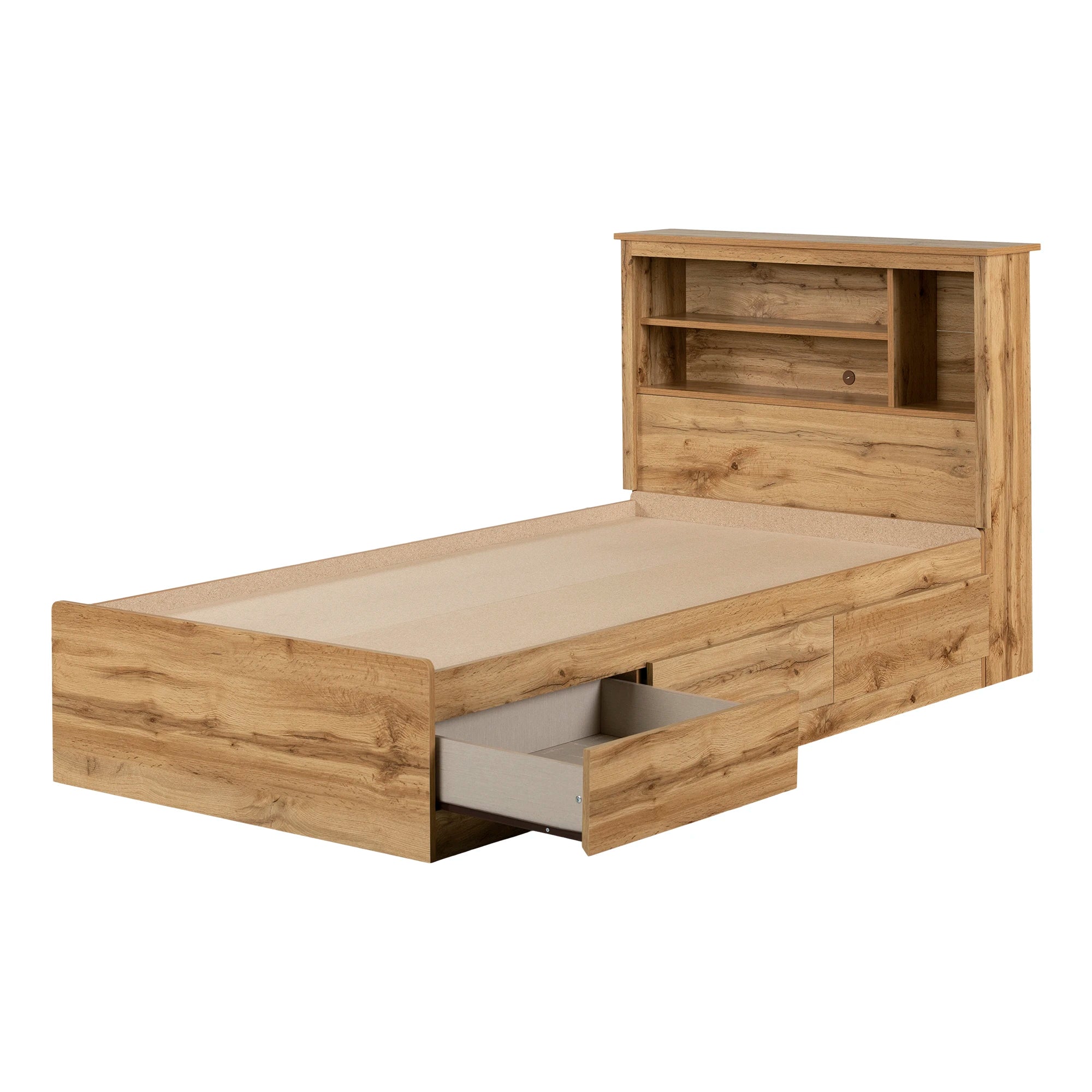 Mates Bed and Bookcase Headboard Set - Tassio