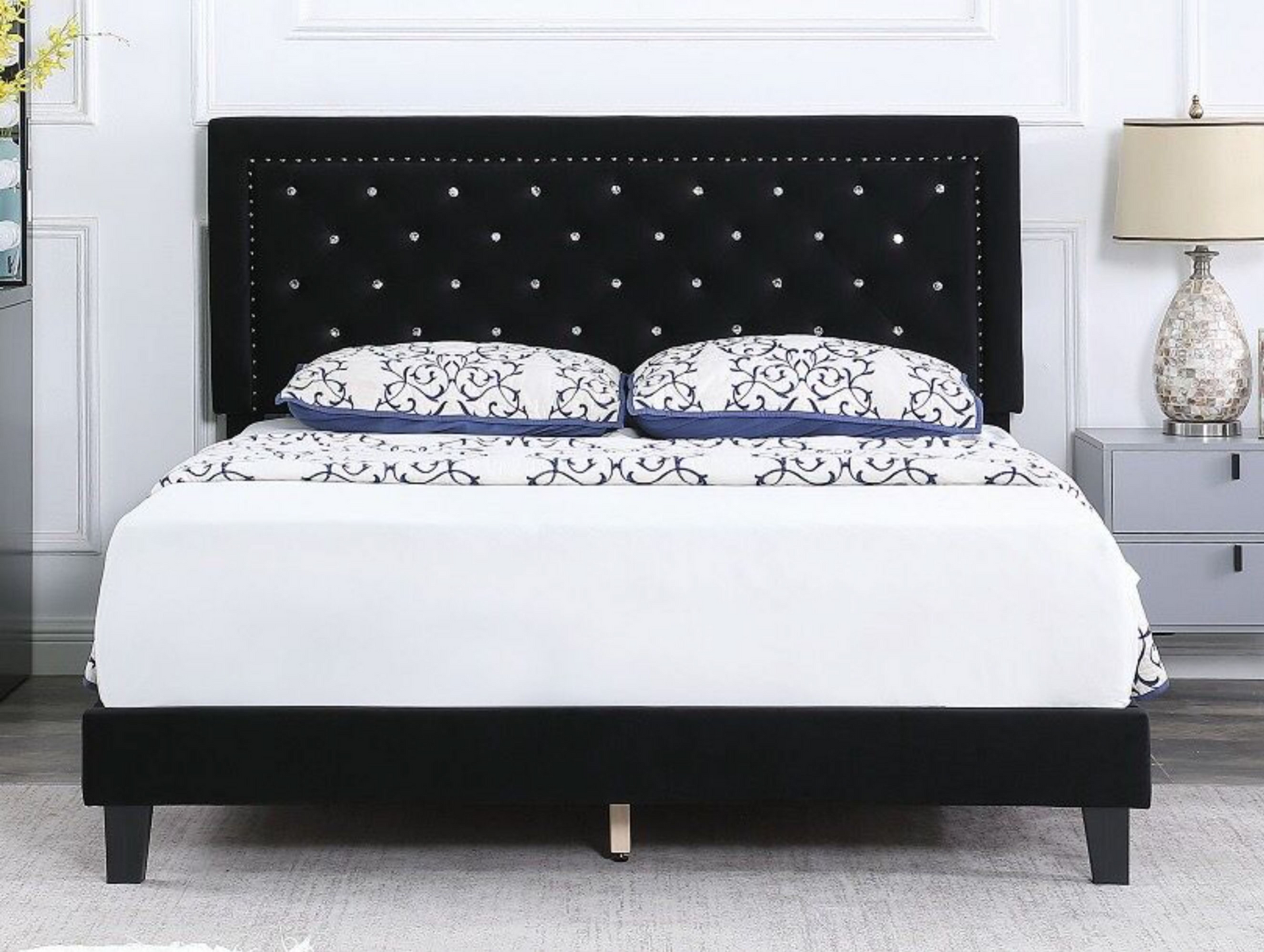 SOLO - Velvet Upholstered Bed Frame