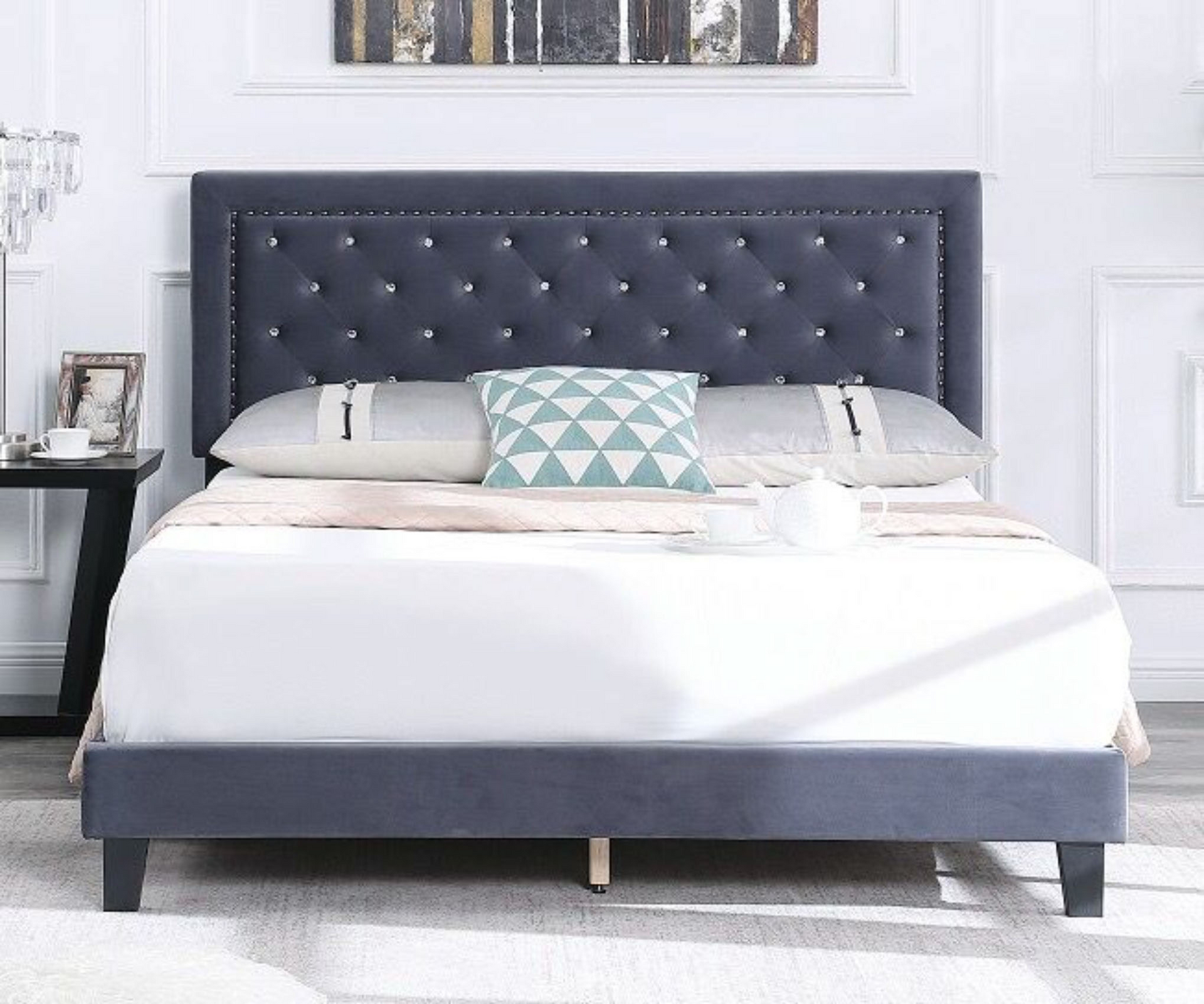 SOLO - Velvet Upholstered Bed Frame