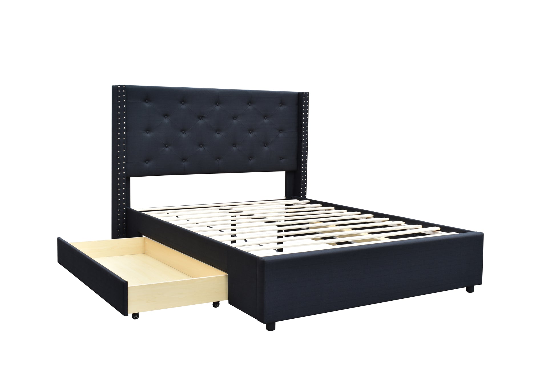 SOPHIA - Upholstered Fabric Bed Frame with Storage Drawers