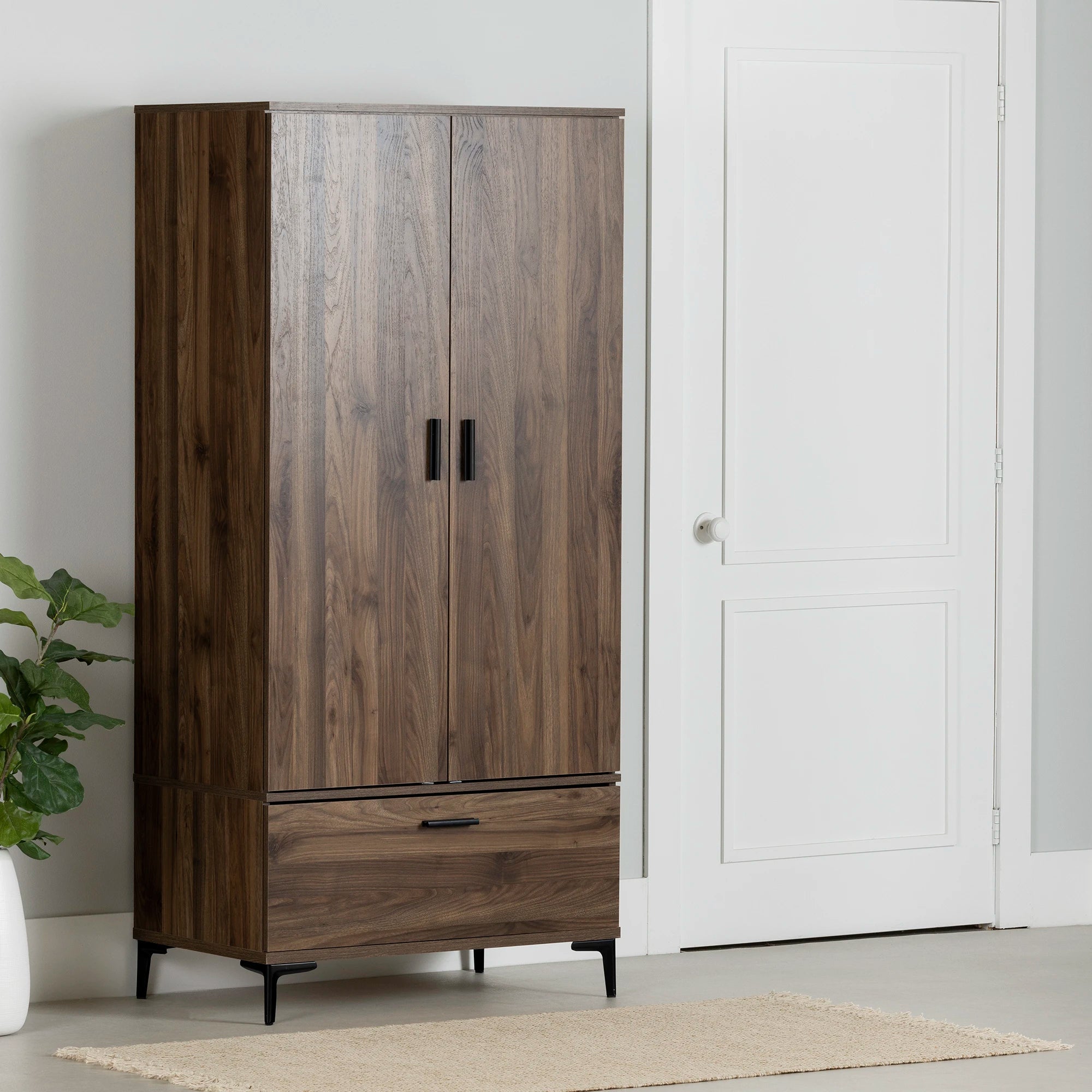 Wardrobe Armoire with Doors and Drawers - Musano