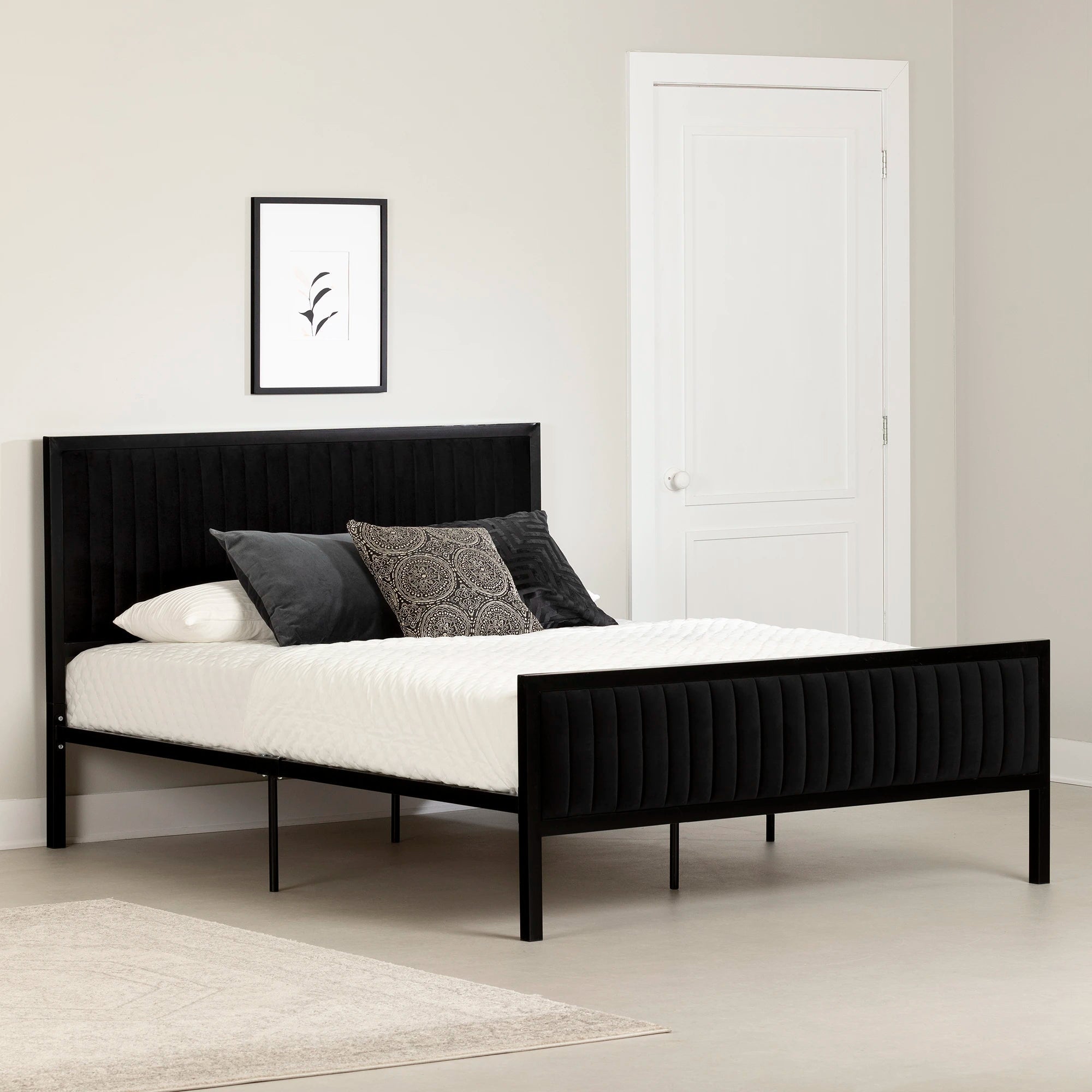 Upholstered Metal Bed - Maliza