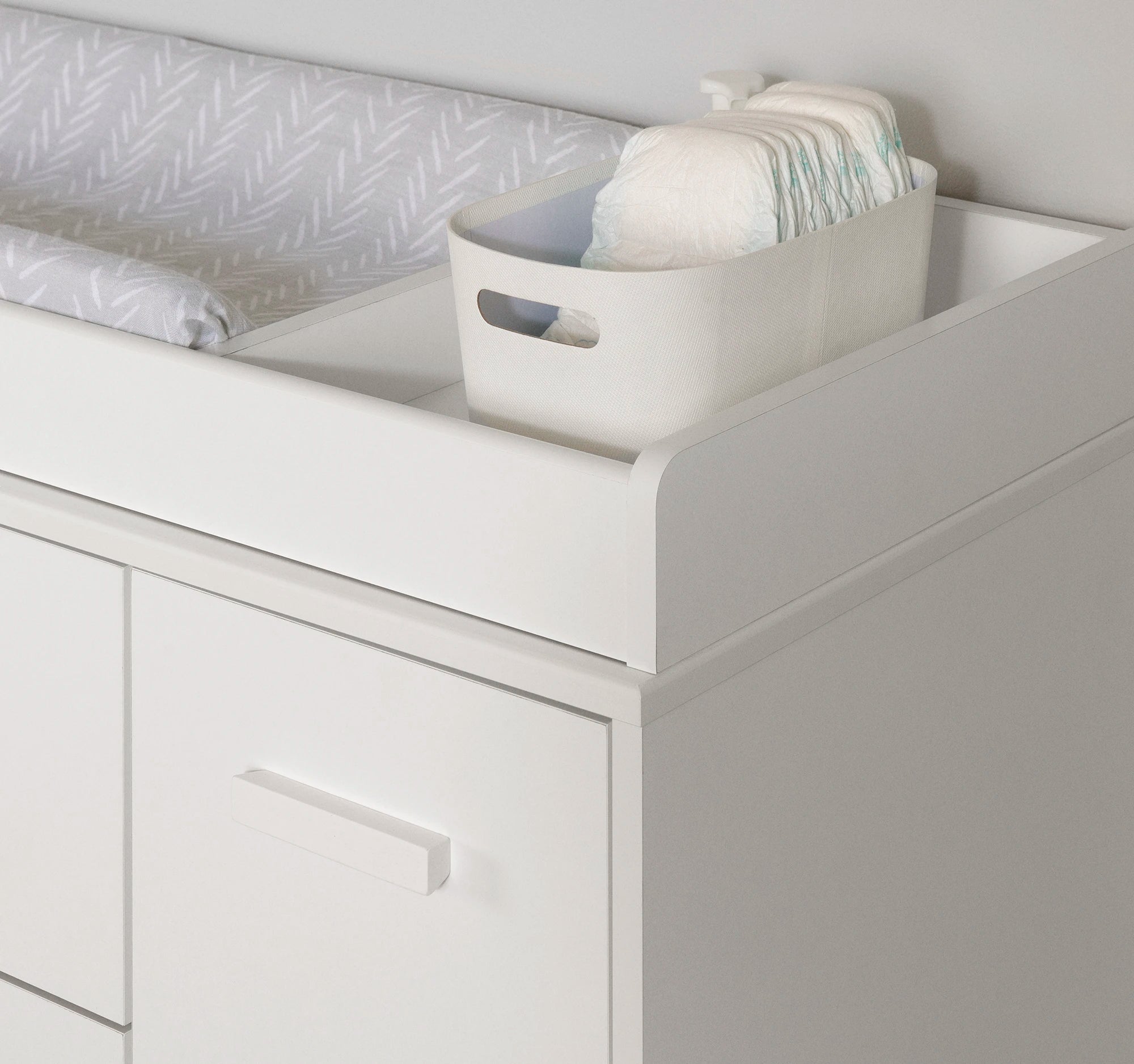 3-Drawer Changing Table with Removable Changing Tray - Milos