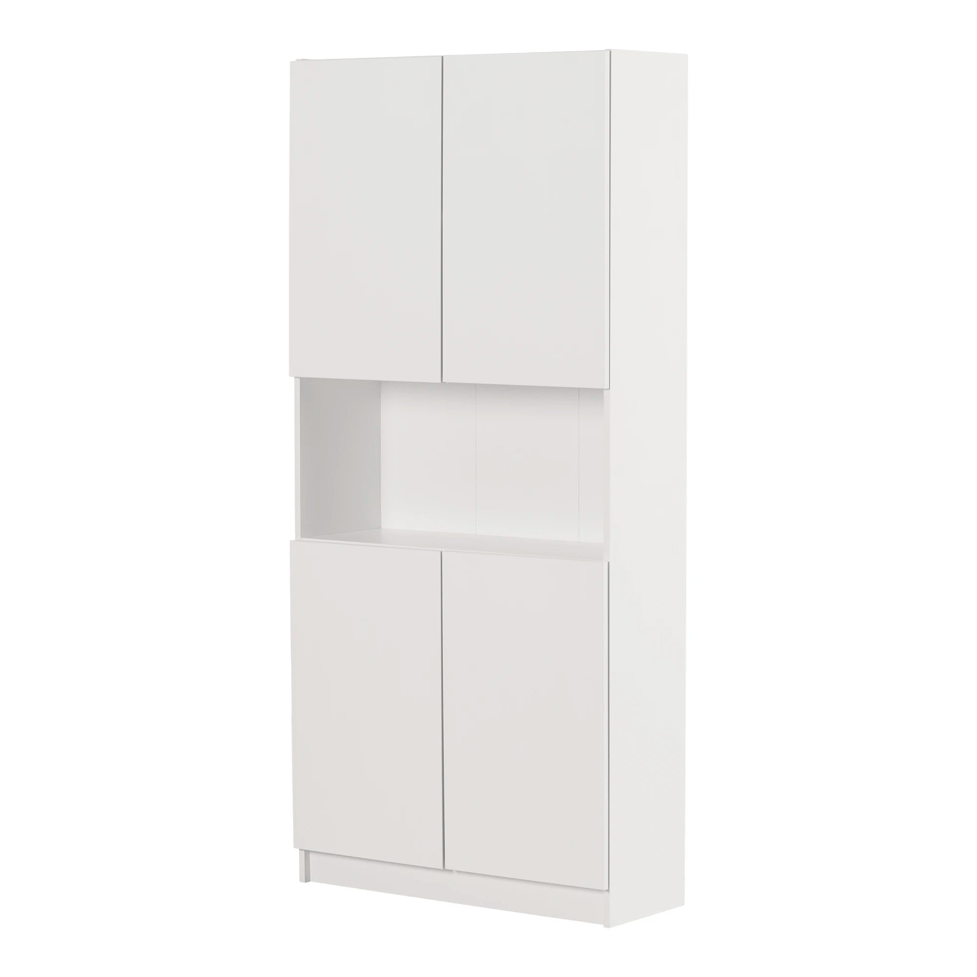 Armoire de rangement à 4 portes avec rangement ouvert - Arum