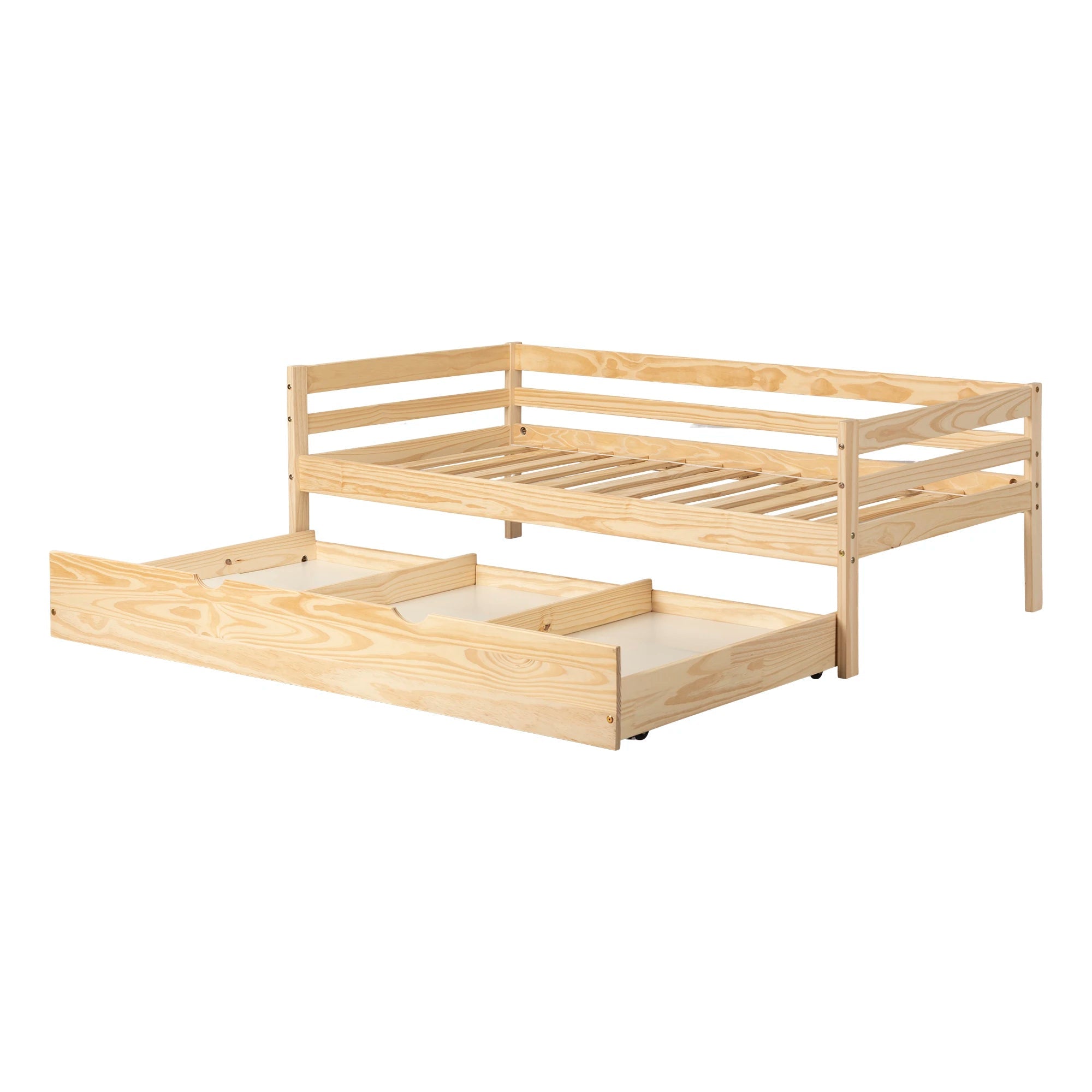 Solid Wood Daybed with Trundle Bed - Sweedi