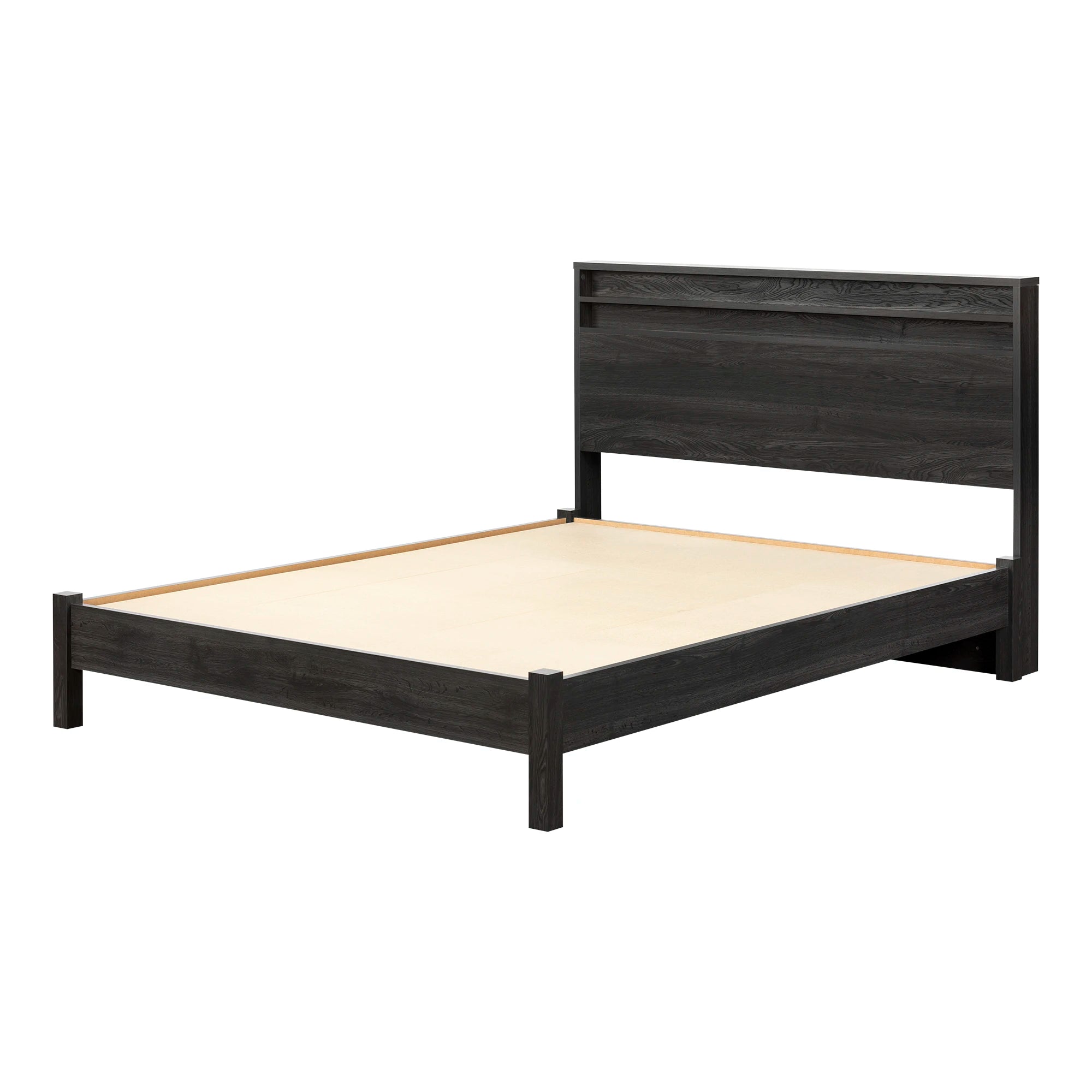 Platform Bed and Bookcase Headboard Set - Tao