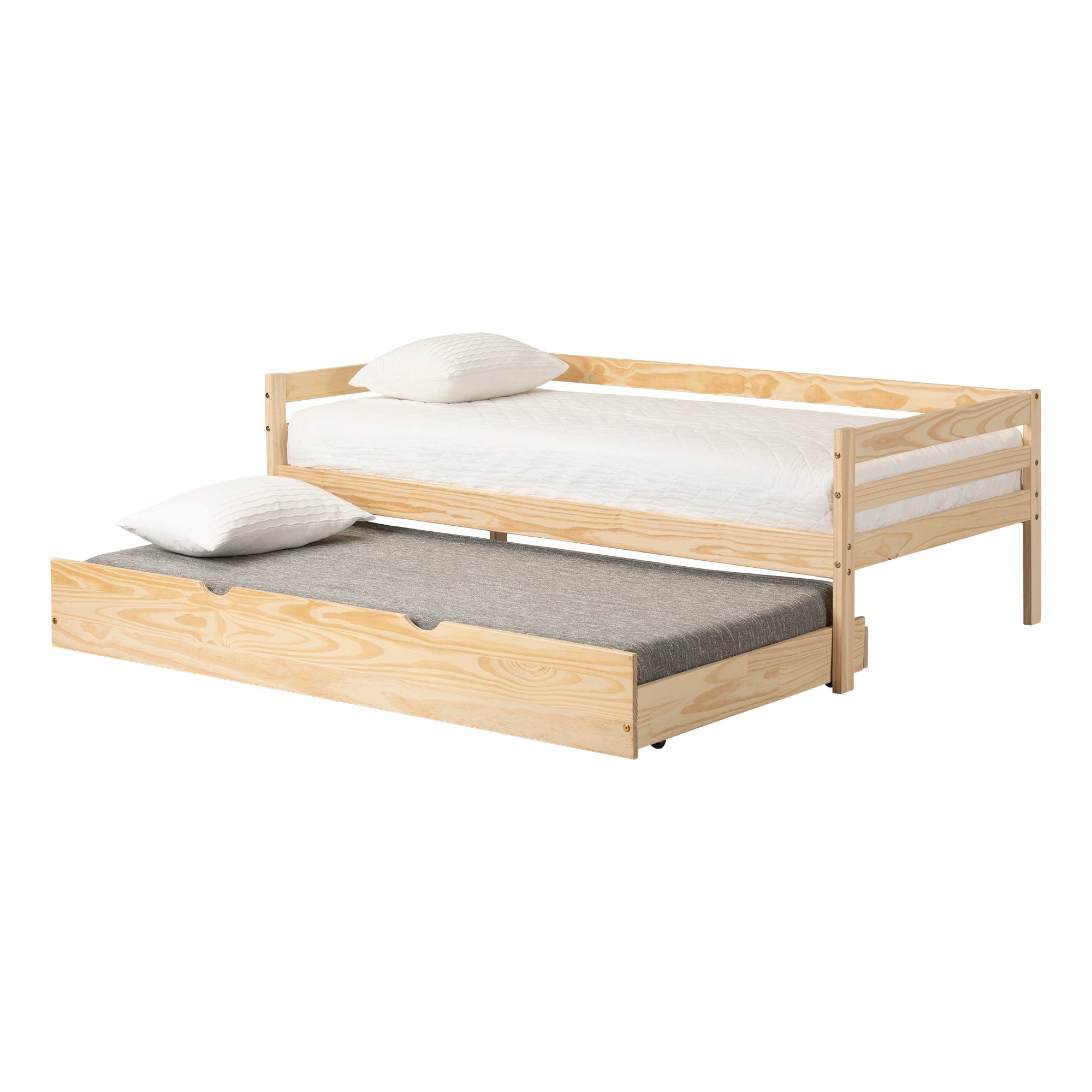 Solid Wood Daybed with Trundle Bed - Sweedi